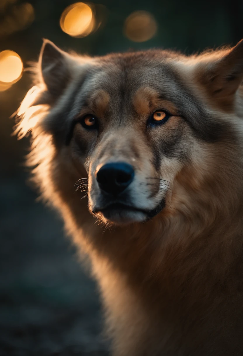 Um enorme lobo cinzento selvagem protegendo uma bela garota
(master part: 1.5) (fotorrealista: 1.1) (Bokeh) (best quality) (textura detalhada da pele poros cabelo: 1.1) (intrincado) (8k) (HDR) (papel de parede) (Cinematic lighting) (foco nítido )