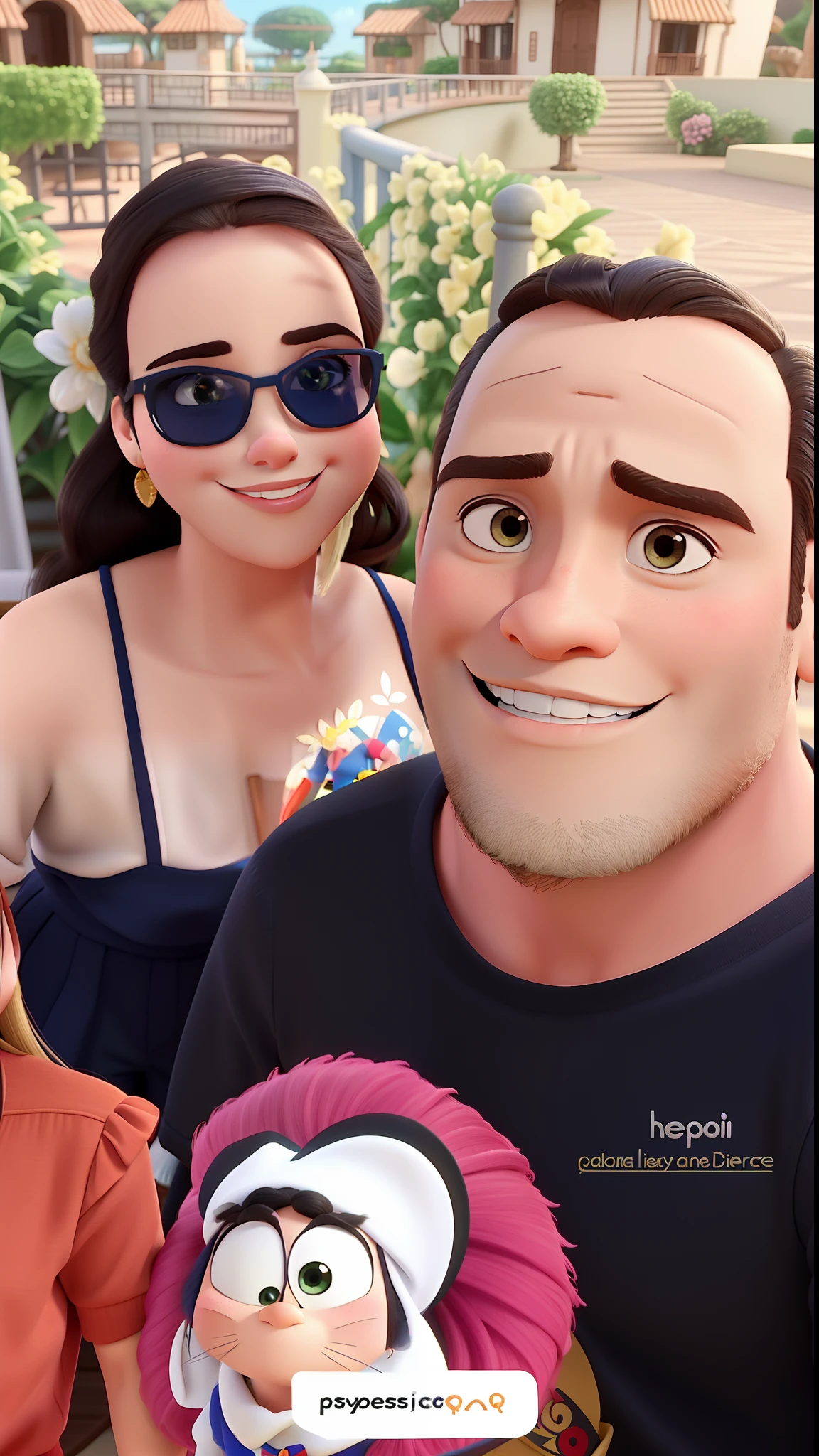 Um casal, estilo disney, pixar, alta qualidade, melhor qualidade