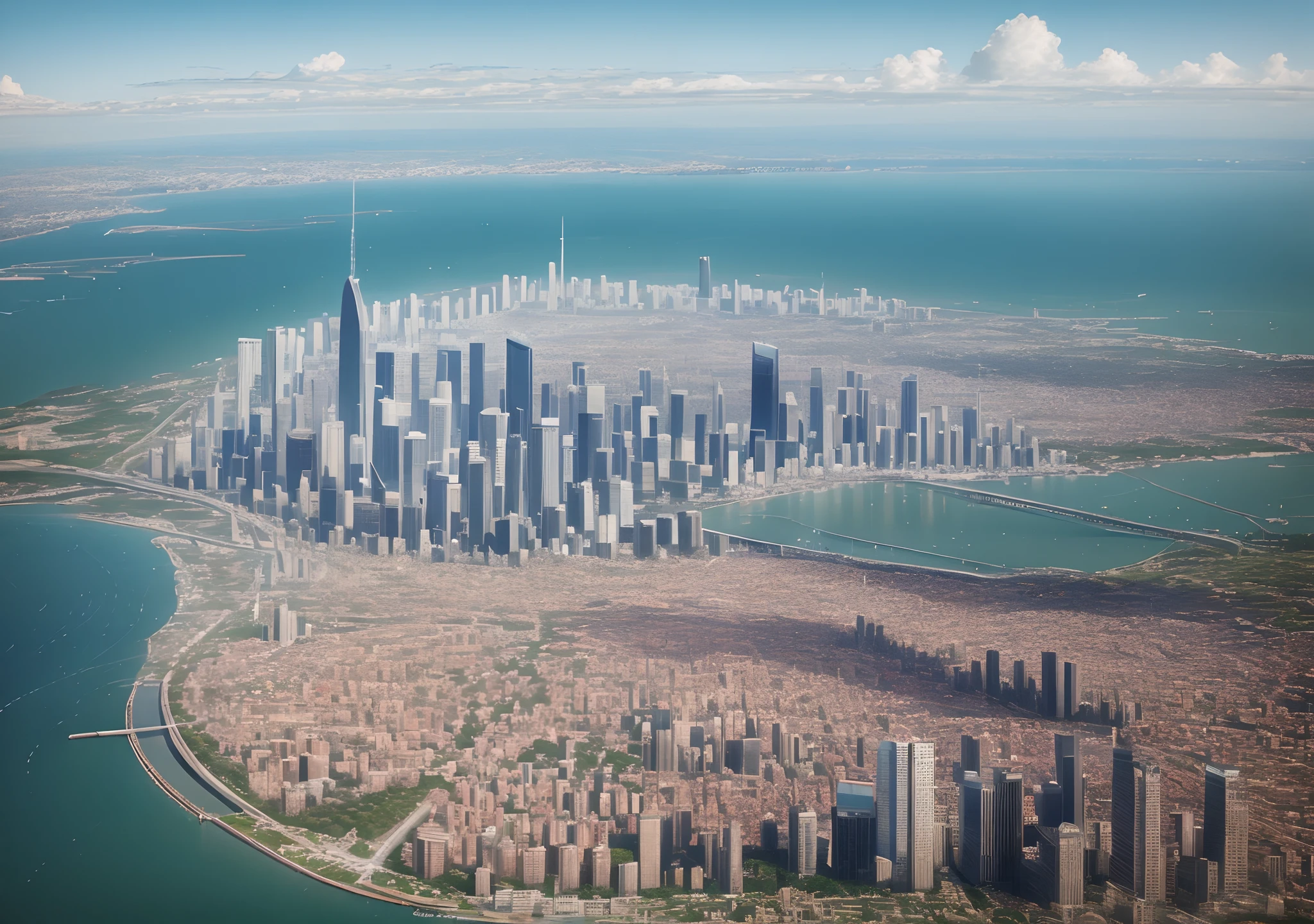The city seen from a distance