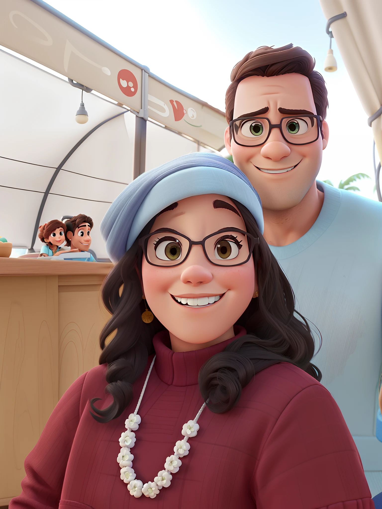 casal no estilo disney pixar, alta qualidade, melhor qualidade