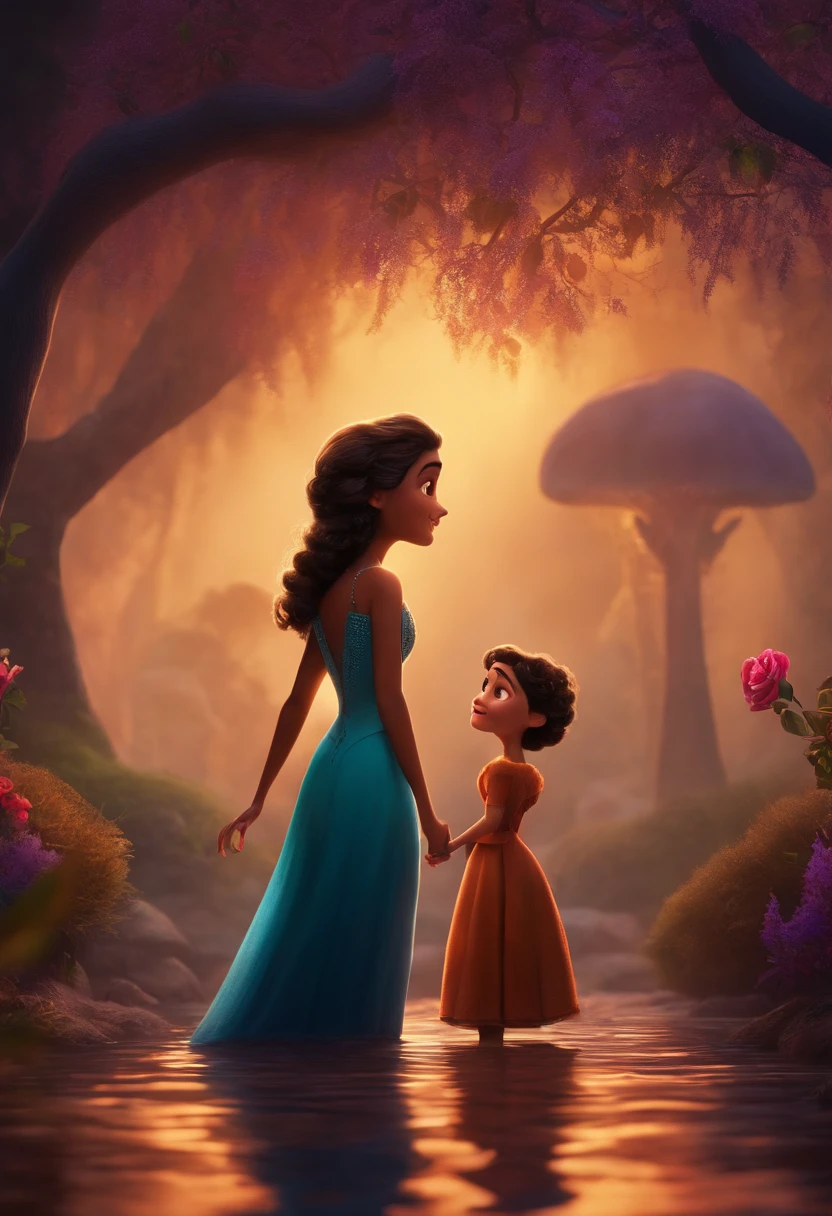 Criar um personagem no estilo pixar dentro de um jaleco. personagem morena