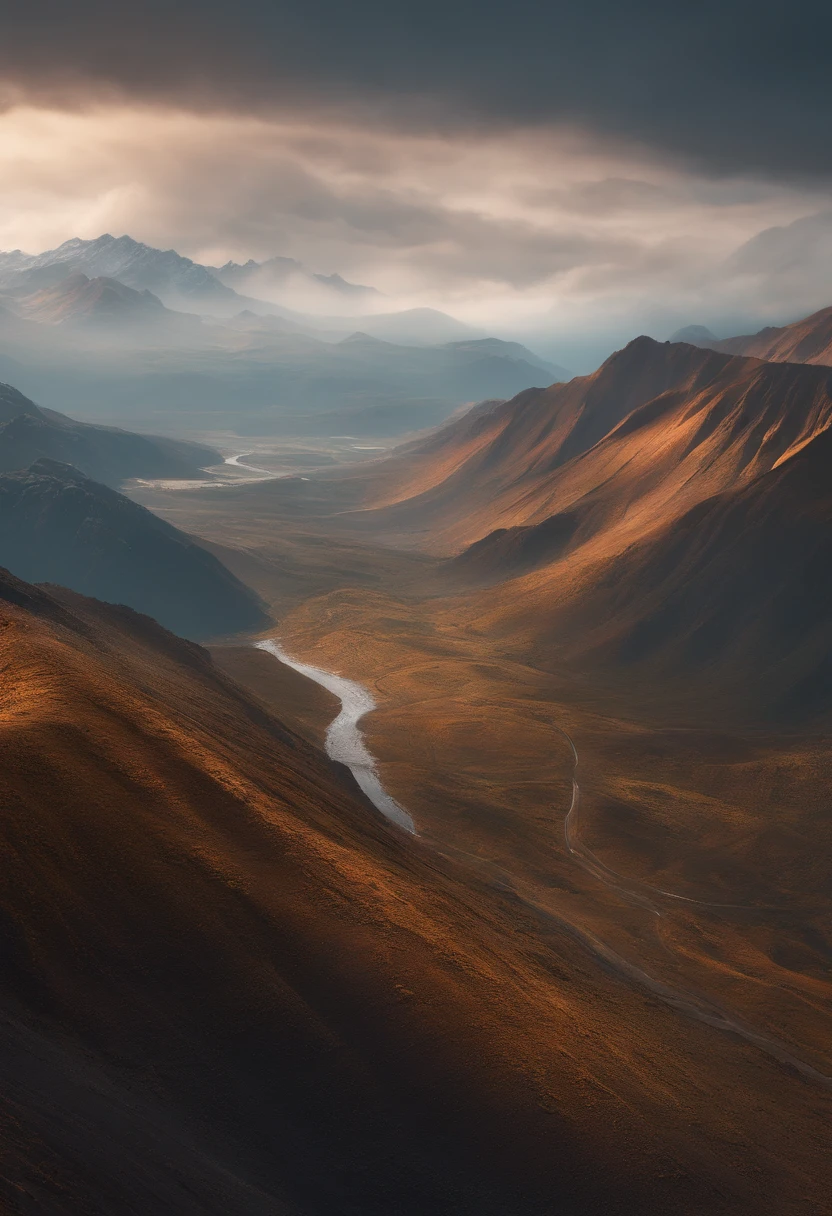 "(Ultra-detailed CG unity 8k wallpaper, Masterpiece, Best quality, Depth of field,A physical landslide caused by a storm,The land is uneven