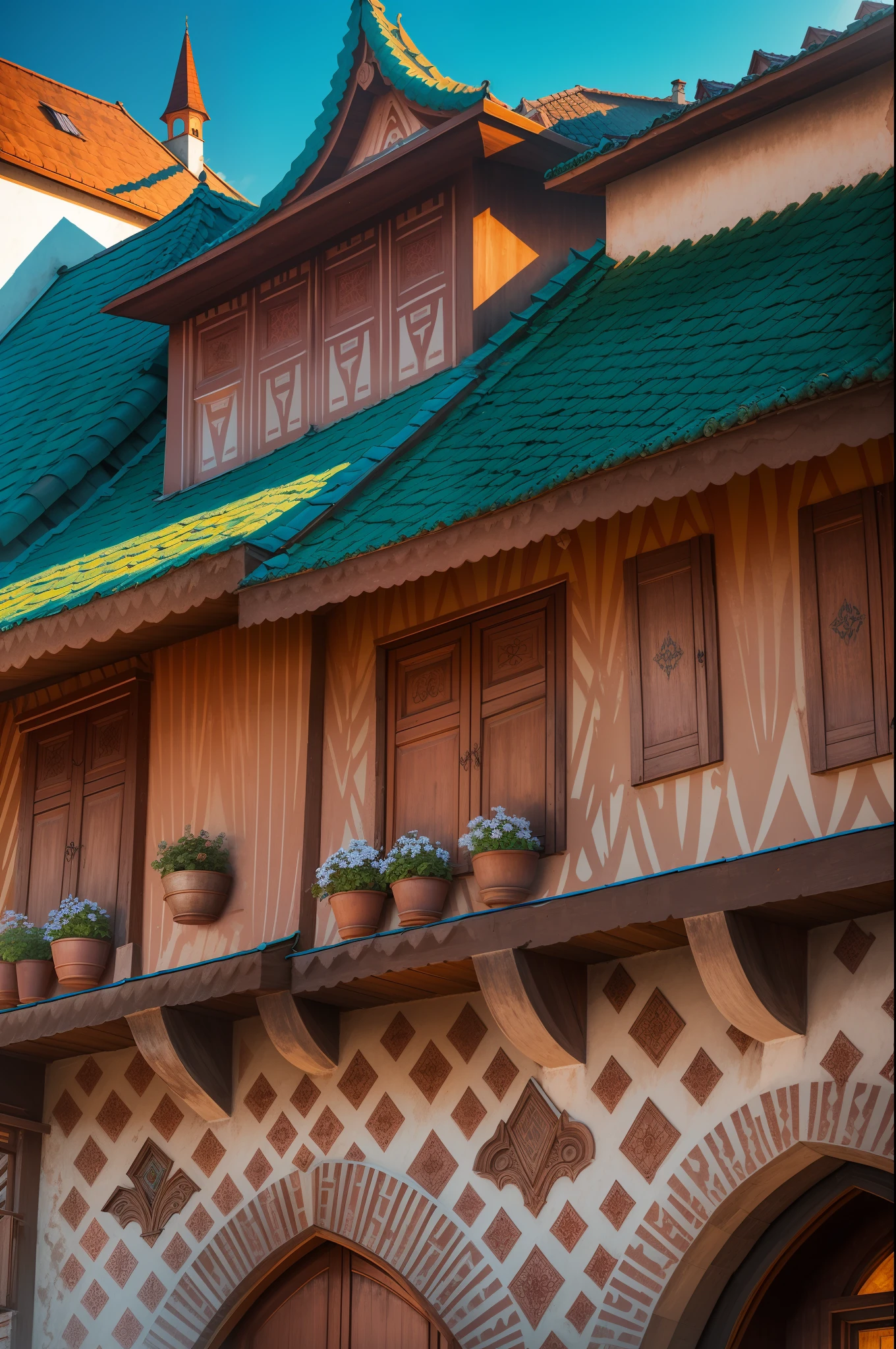 The Eyes of Sibiu are the iconic eyebrow dormers on the roofs of Sibiu's houses in Romania. Built mostly between the 15th and 19th centuries, the eyes, which were used as a ventilation system for the houses' attics, have given Sibiu the nickname of "The City Where Houses Don't Sleep" --auto --s2