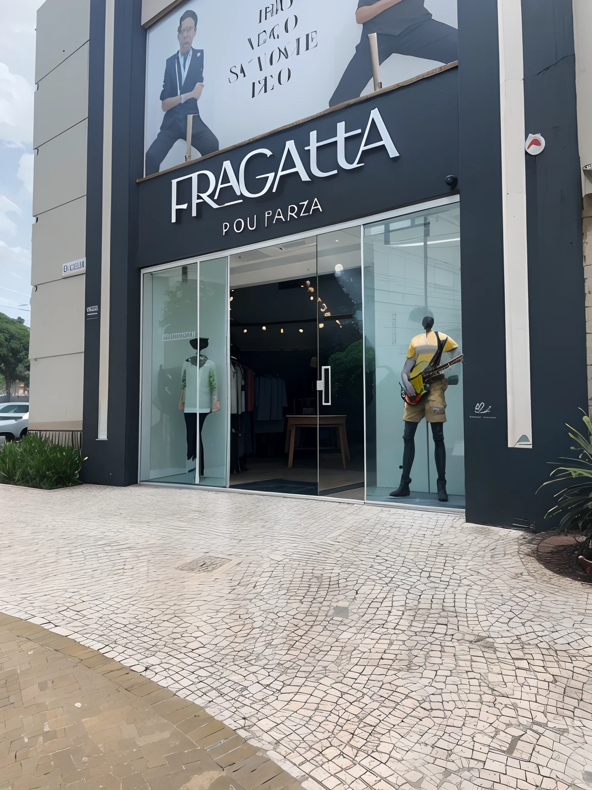 Vista ararfed de uma vitrine com manequins na vitrine, Frank Frazeta, Directed by: Fernando Gerassi, Loja, fachada da loja, 256x256, 2 5 6 x 2 5 6, Directed by: Judith Gutierrez, Frank Frazzetta, Directed by: French Victoria, Frank Frazzeta, Frank Franzettta, tiro frontal
