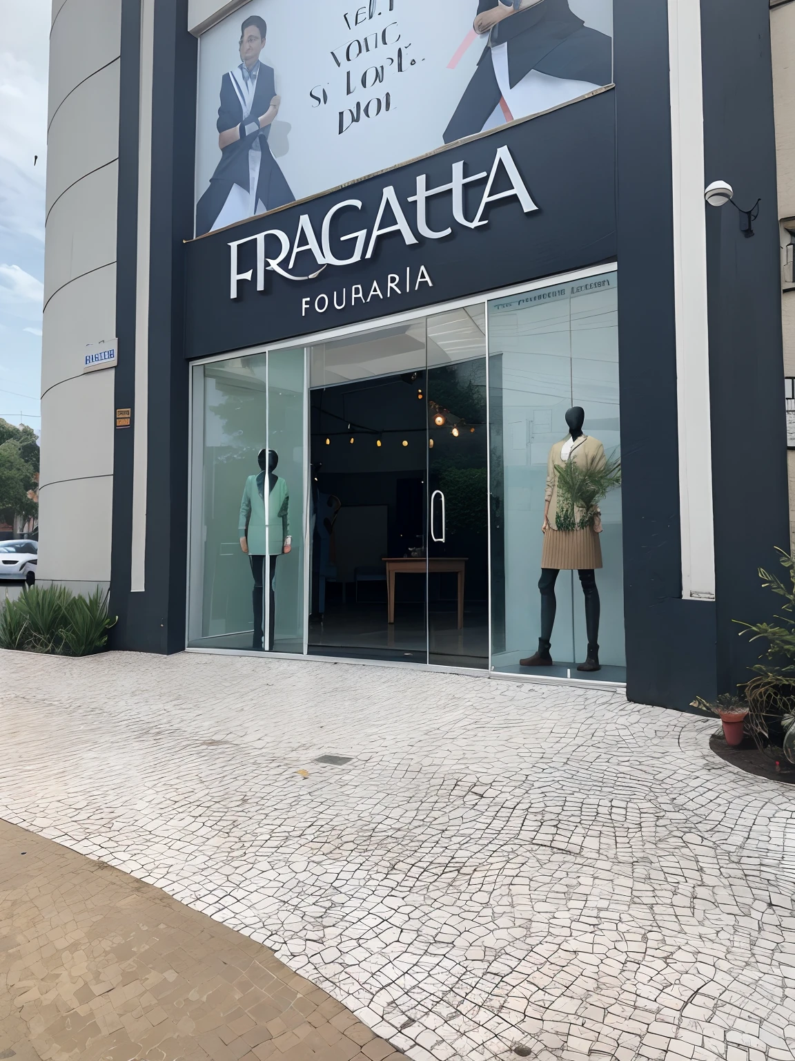 Vista ararfed de uma vitrine com manequins na vitrine, Frank Frazeta, Directed by: Fernando Gerassi, Loja, fachada da loja, 256x256, 2 5 6 x 2 5 6, Directed by: Judith Gutierrez, Frank Frazzetta, Directed by: French Victoria, Frank Frazzeta, Frank Franzettta, tiro frontal
