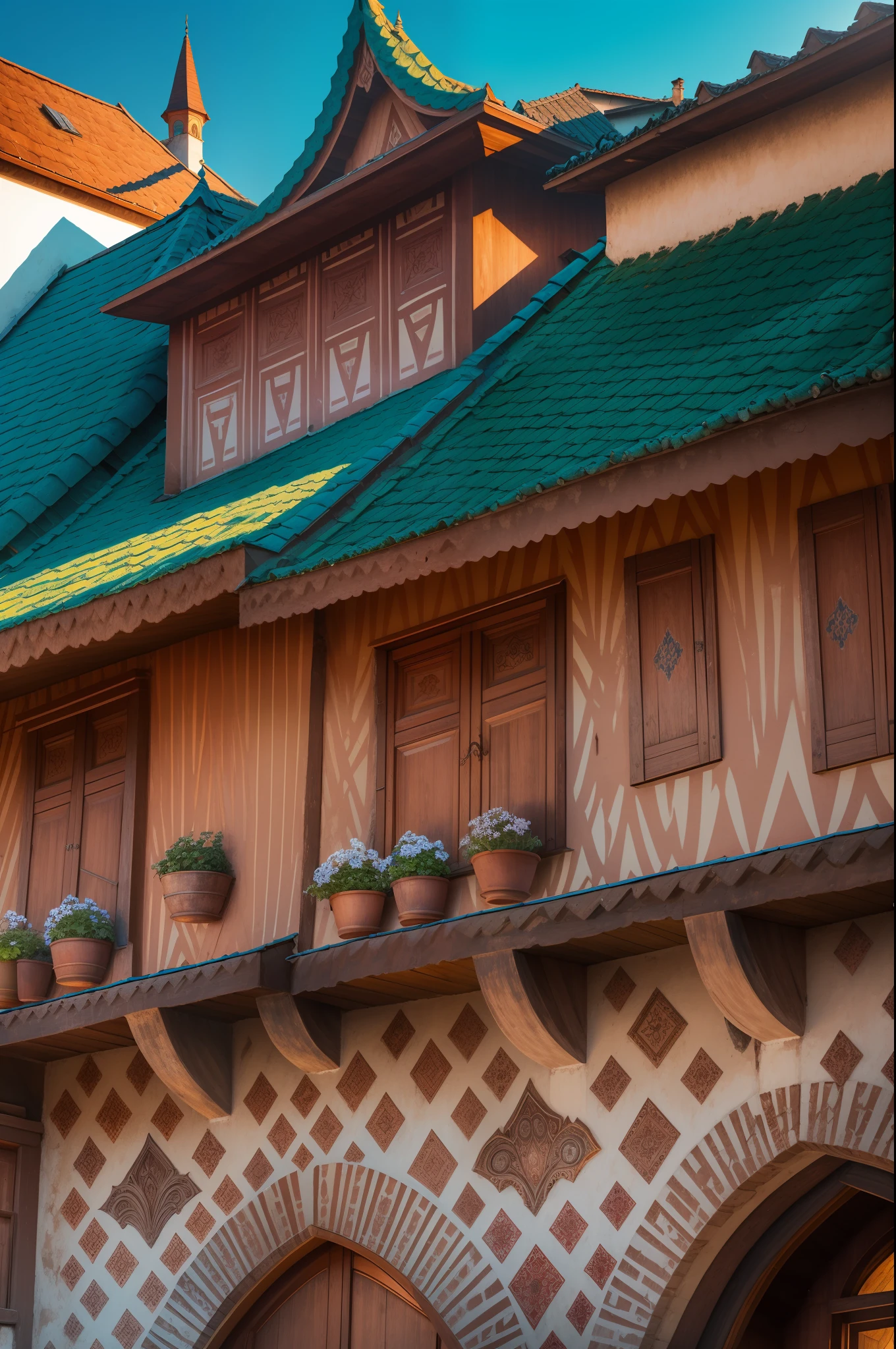 The Eyes of Sibiu are the iconic eyebrow dormers on the roofs of Sibiu's houses in Romania. Built mostly between the 15th and 19th centuries, the eyes, which were used as a ventilation system for the houses' attics, have given Sibiu the nickname of "The City Where Houses Don't Sleep" --auto --s2