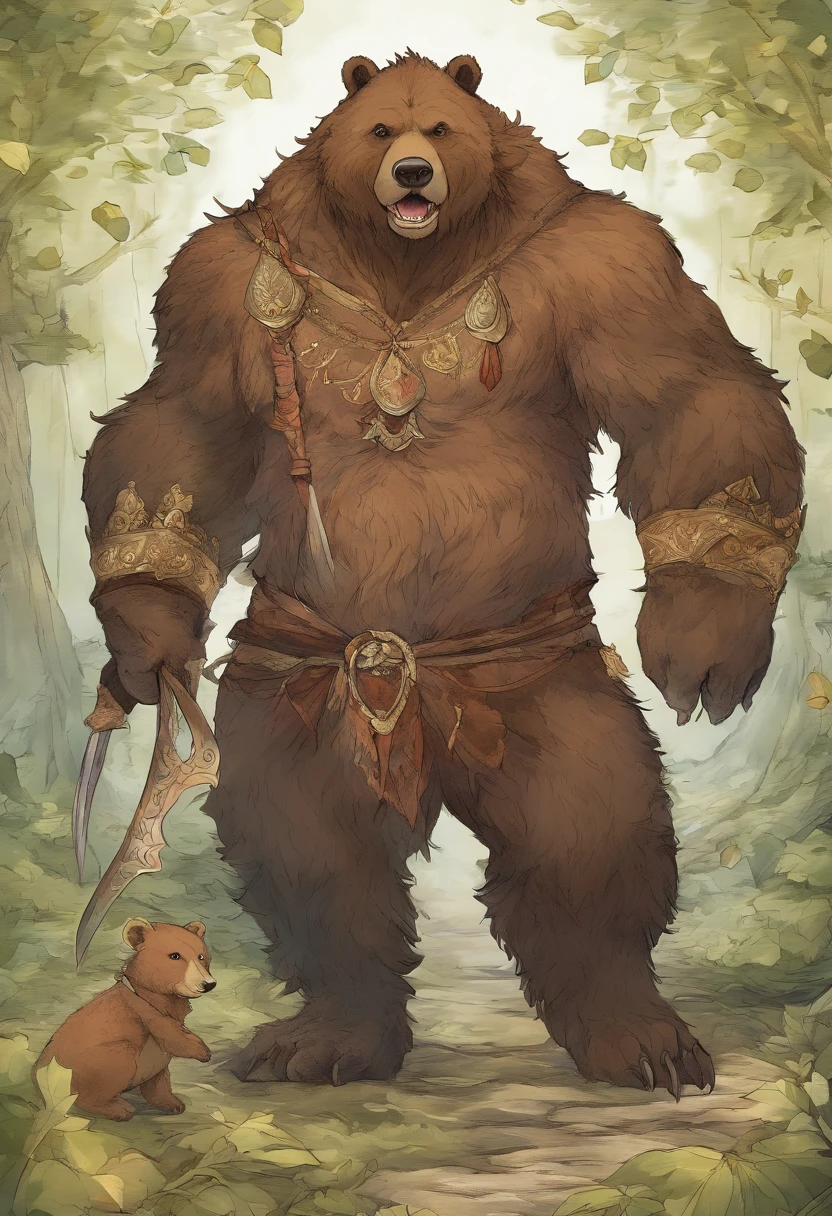 anthro, bear:2.4, seated, chubby, (2 males inviting the hand to viewer:1.8, looking to viewer, malicious look:1.5, teeth, wearing ghillie suit with hood in a forest:1.2), ((dynamic pose)), strongman:1.7, (pair of males:2.8), male, flacid penis:1.7, foreskin, saggy balls, super detailed, best art, 8k, vibrant, (by snowskau), by taran fiddler:1.8, by RedRusker:1.8, art stile, 3D, halfbody:1.2), masterpiece, best quality, half body:1.8, halfbody:1.8, low angle shot:1.3,