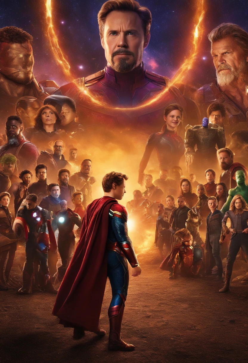 9 man at school with The Avengers infinity war pixel version