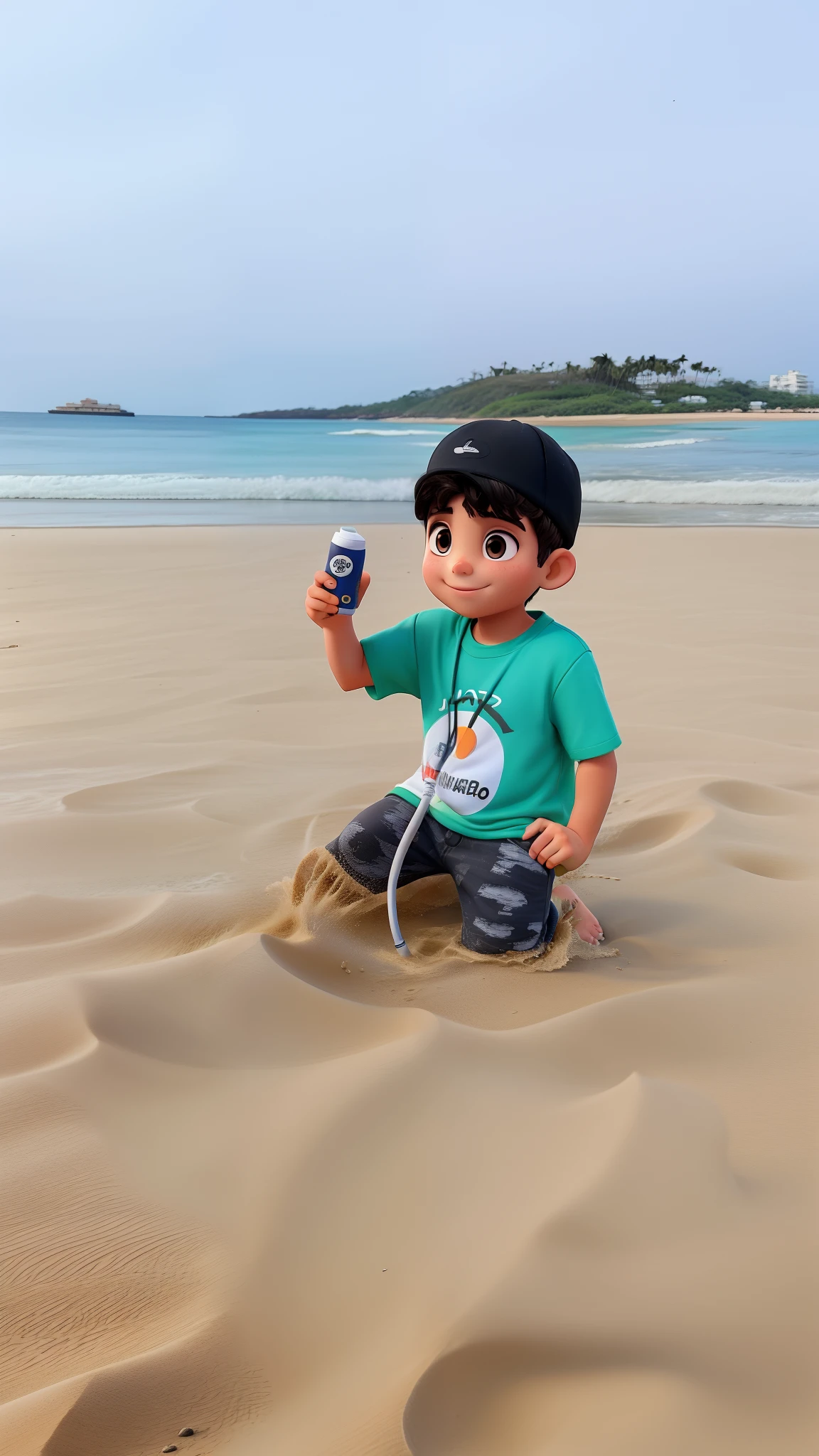 Um moreno, na praia, black cap, alta qualidade, melhor qualidade