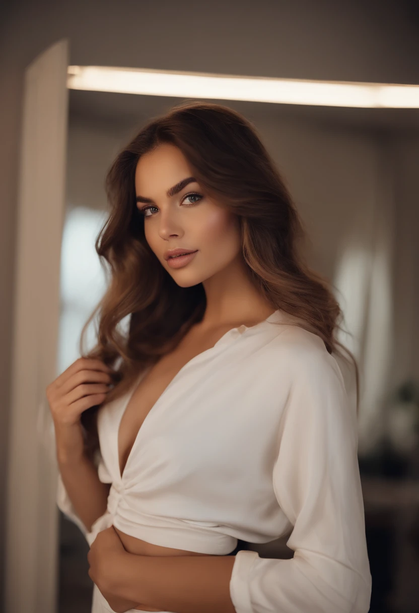 arafed, femme, has, a, collier, gros seins (gros seins 1.3), assis sur un comptoir de cuisine, cuisine moderne, comptoir blanc, fille sexy aux yeux verts, portrait de Kim Kardashian , cheveux bruns et grands yeux, selfie d&#39;une jeune femme, Yeux de chambre, violette myers, sans maquillage, maquillage naturel, regarder directement la caméra, visage avec artgram, maquillage subtil, stunning Tout le corps shot, yeux verts perçants, bel angle, pose attrayante, Jolie fille, pose sexy, Tout le corps picture, Tout le corps, Tout le corps shoot, Brown Goddess, high detail, pose satisfaite, Seins gros, (Beautiful detailed face, beautiful detailed eyes), (nu), briller, Transpirer, (rayon de soleil, sunlight), (nsfw:1.5)