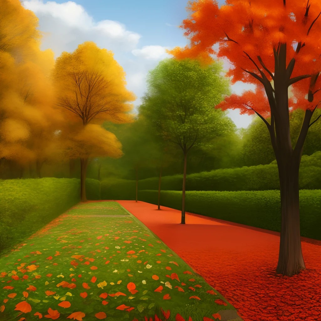 Fond jardin automne