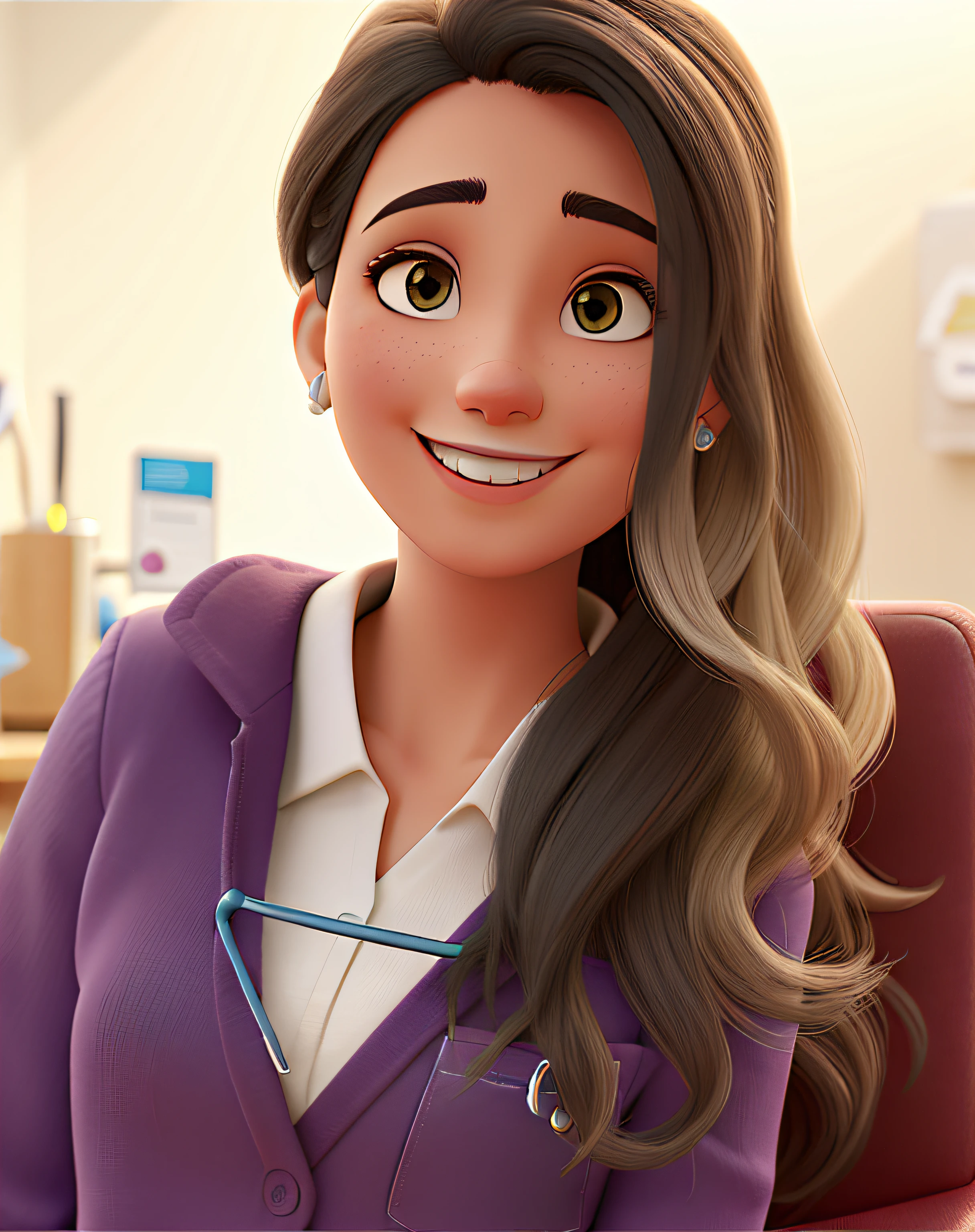 expanda a imagem e coloquea em um consultorio odontologico com dentista conversando com um paciente