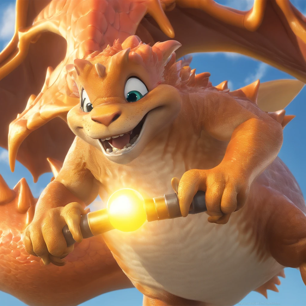 Steve Irwin riding a dragon, Australiano, 1 , Foco masculino, blonde hair, Olhando para o Viewer, anatomia perfeita,perfect hands, Midday Summer, luz solar, O Sombreamento, propriedade, holding a microphone speaking to a crowd, Rosto detalhado, Olhos detalhados,olhos loucos, orelhas de gato, determinado, halo, cabelos brilhantes, ray tracing, High detail, 16k, pele texturizada, Super Detalhe, UHD, retina, anatomicamente correto, Premiado
