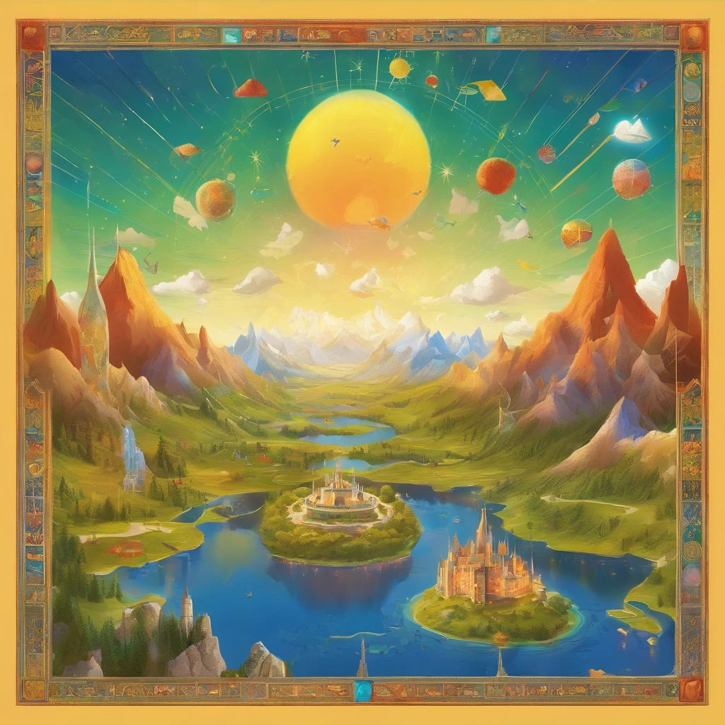 Crie um cartaz inspirado na Disney Pixar com o personagem sendo o the Apprentice level, envision a young apprentice, dressed in attire reminiscent of the inhabitants of Middle-earth, exploring a vast Excel map resembling an ancient parchment. The map is adorned with intricate details representing cells and formulas. The apprentice is surrounded by magical formulas that float in the air and transform into colorful charts around them. The setting is a lush version of Middle-earth, with green hills covered in flowers, crystal-clear streams, and a clear sky with vibrant clouds. The sunlight casts a golden radiance on the the apprentice, highlighting their expression of wonder as they discover the world of Excel. The colors are vibrant, with shades of green from the hills, blue from the sky, and the brilliance of magical formulas in shades of red, blue, and yellow. The art capturing the beauty and magic of Middle-earth, but with vivid colors that accentuate the joy of exploring Excel. Use high-quality digital illustration software to create this image. Ensure that the colors are bright, and that the details of the formulas stand out, creating an image that combines the atmosphere of "The Lord of the Rings" with the excitement