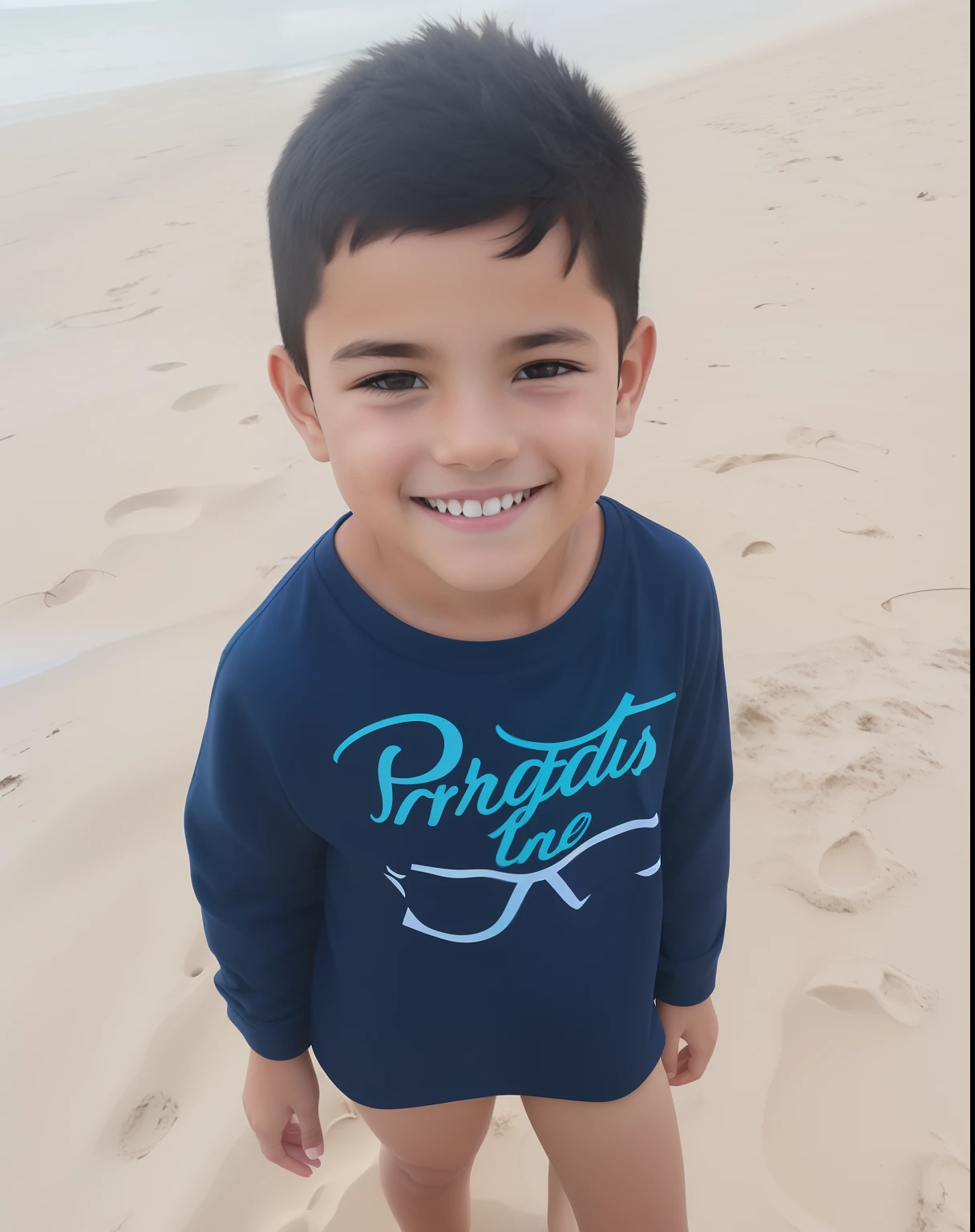 Show me a picture of a 10 year old on the beach