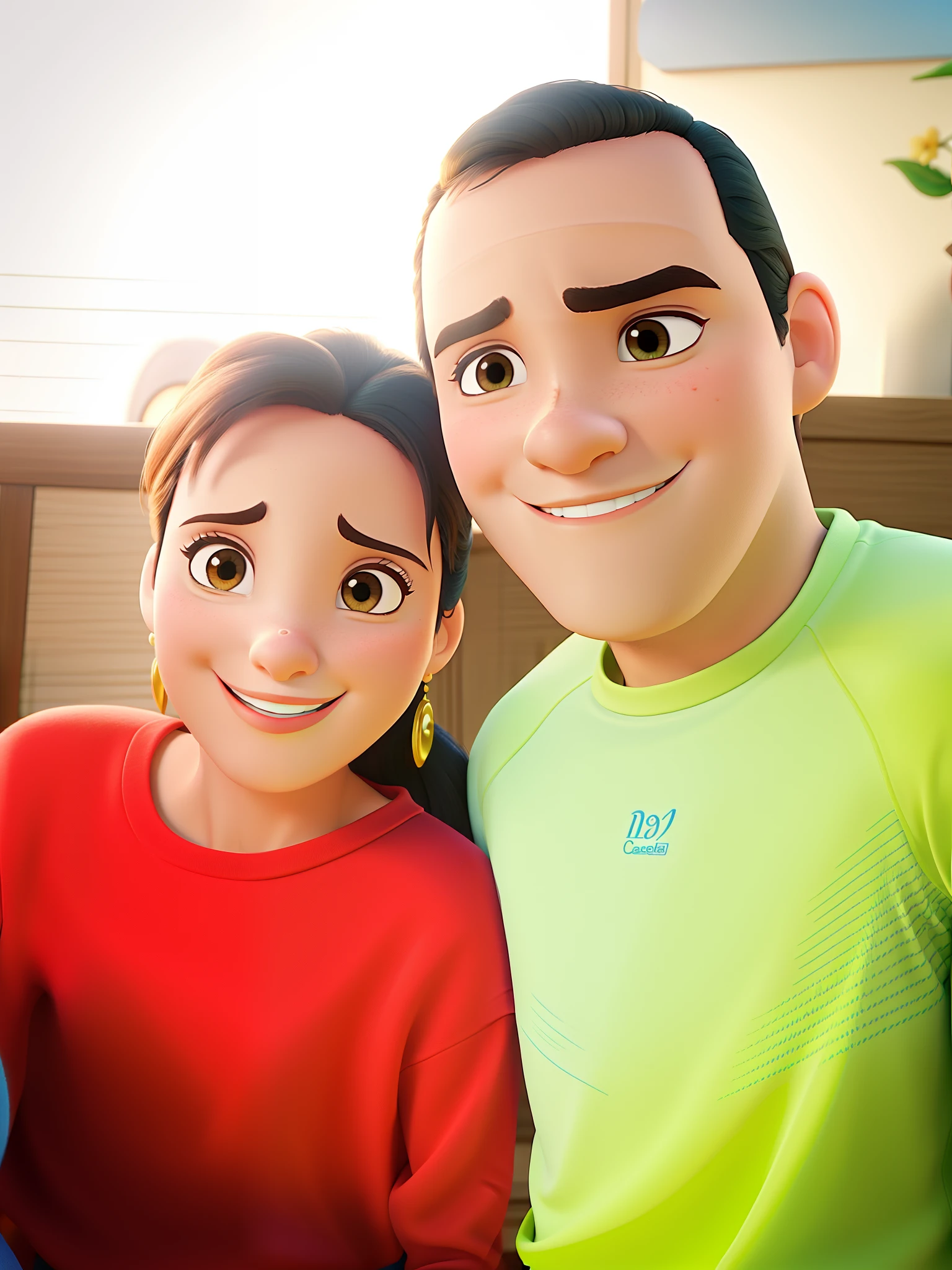 Casal estilo Disney pixar, alta qualidade, melhor qualidade