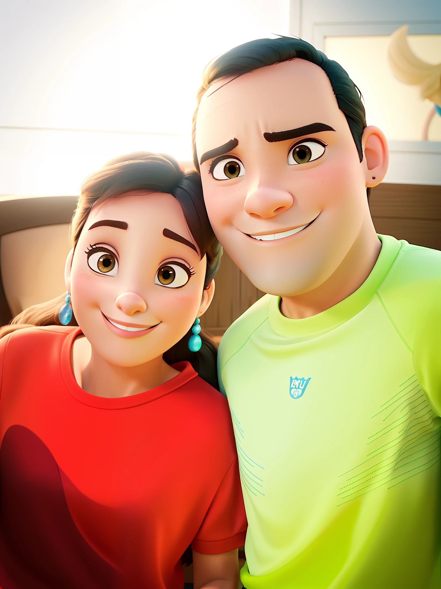 Casal estilo Disney pixar, alta qualidade, melhor qualidade