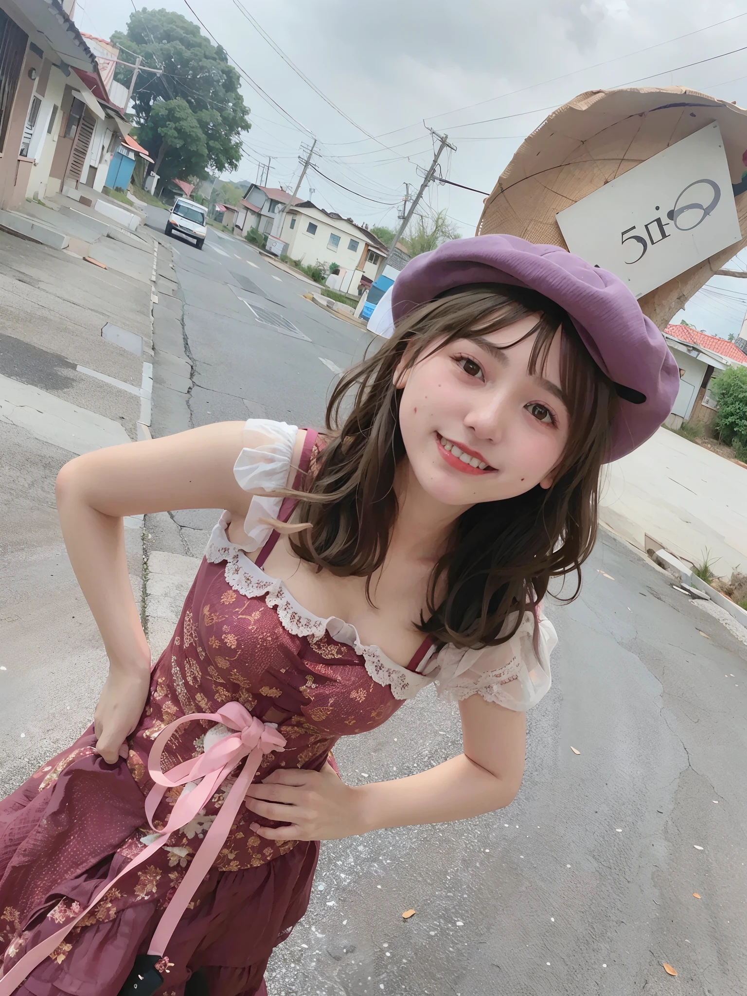 Arafed woman in a pink dress and hat posing for a photo, 8k)), 1 8 I, imagem de qualidade muito baixa, foto de baixa qualidade, Loli, Em um estilo de Halloween, 2 0 I, 20 anos, fernanda suarez, 1614572159, 1 6 anos, vaqueira
