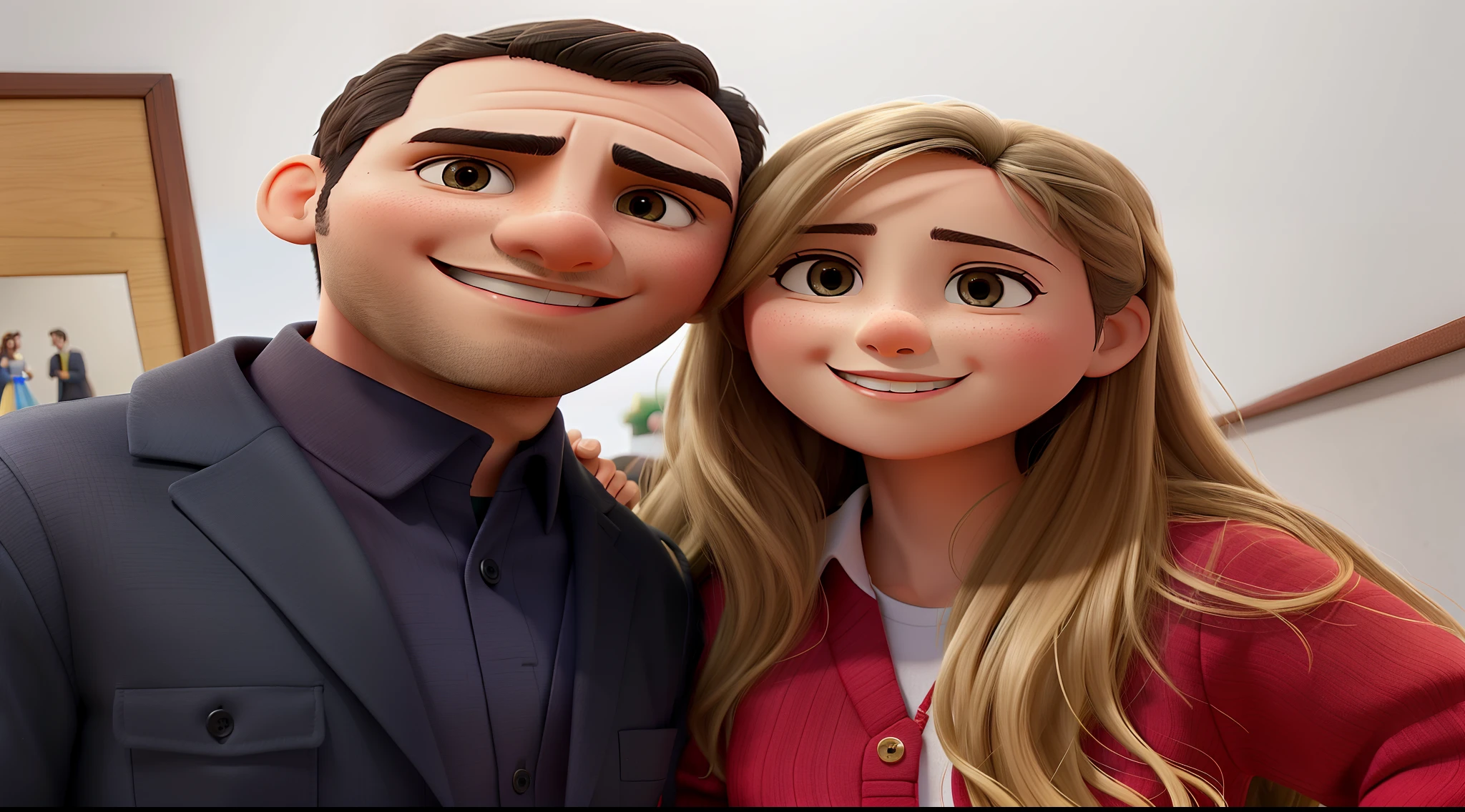 casal feliz pronto para ir a igreja
