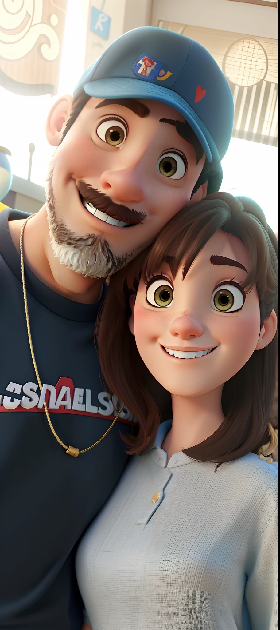 casal no estilo disney pixar, alta qualidade, melhor qualidade