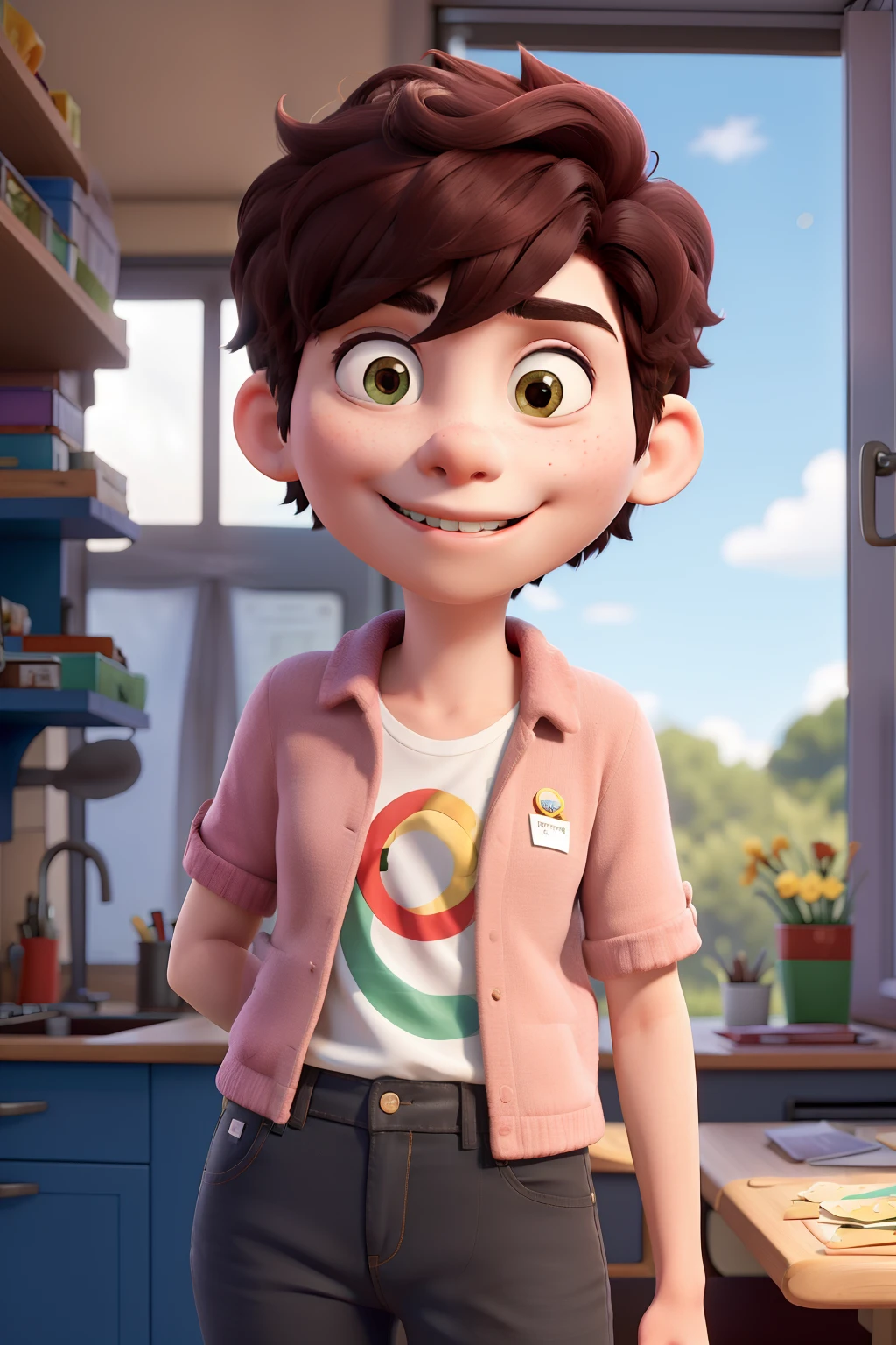 Autista , lesbian woman, non-binary, Loves puzzles , cabelo cacheado, cabelo curto androgena