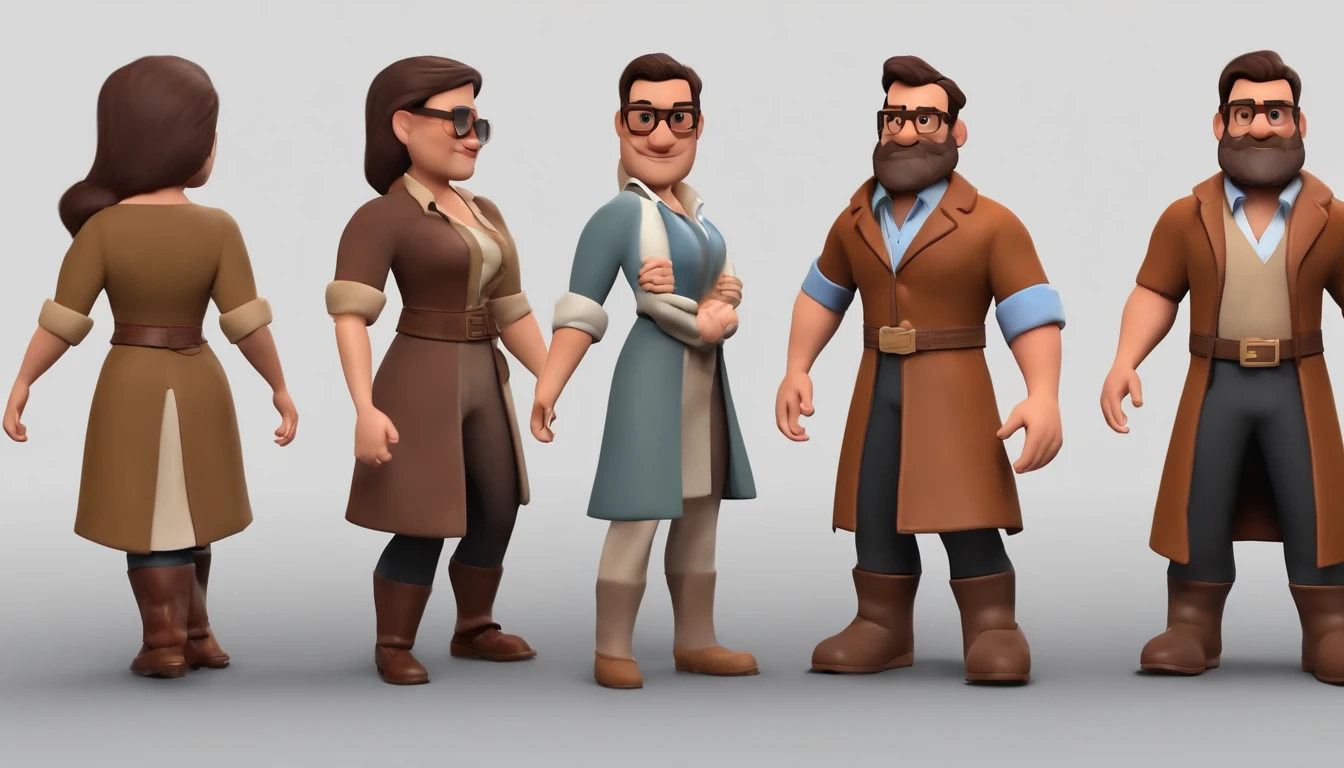 personagem dos desenhos animados de um homem com cabelos escuros e corte em degrade e uma barba grande estilo lenhador com alguns fios brancos no queixo,personagem de 32 anos, animation character, Caractere estilizado, animation style rendering, 3D estilizado, Arnold Maya render, 3 d render stylized, toon render keyshot, Personagem 3D, Personagem 3D, 3d rendering stylized, 3 d character render, personagem de desenho animado, Personagem de close up, Pose de personagem, (Estilo Pixar) (master part:1.2) (Bokeh) (best quality) (pele detalhada) (textura detalhada) (8k) (argila) (Cinematic lighting) (foco nítido