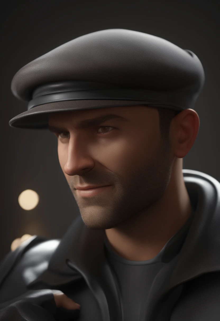 personagem dos desenhos animados de um homemcamisa preta, animation character, Caractere estilizado, animation style rendering, 3D estilizado, jason statham, 3 d render stylized, toon render keyshot, Personagem 3D, Personagem 3D, 3d rendering stylized, 3 d character render, personagem de desenho animado, Personagem de close up, Pose de personagem, (Estilo Pixar) (master part:1.2) (Bokeh) (best quality) (pele detalhada) (textura detalhada) (8k) (argila) (Cinematic lighting) (foco nítido