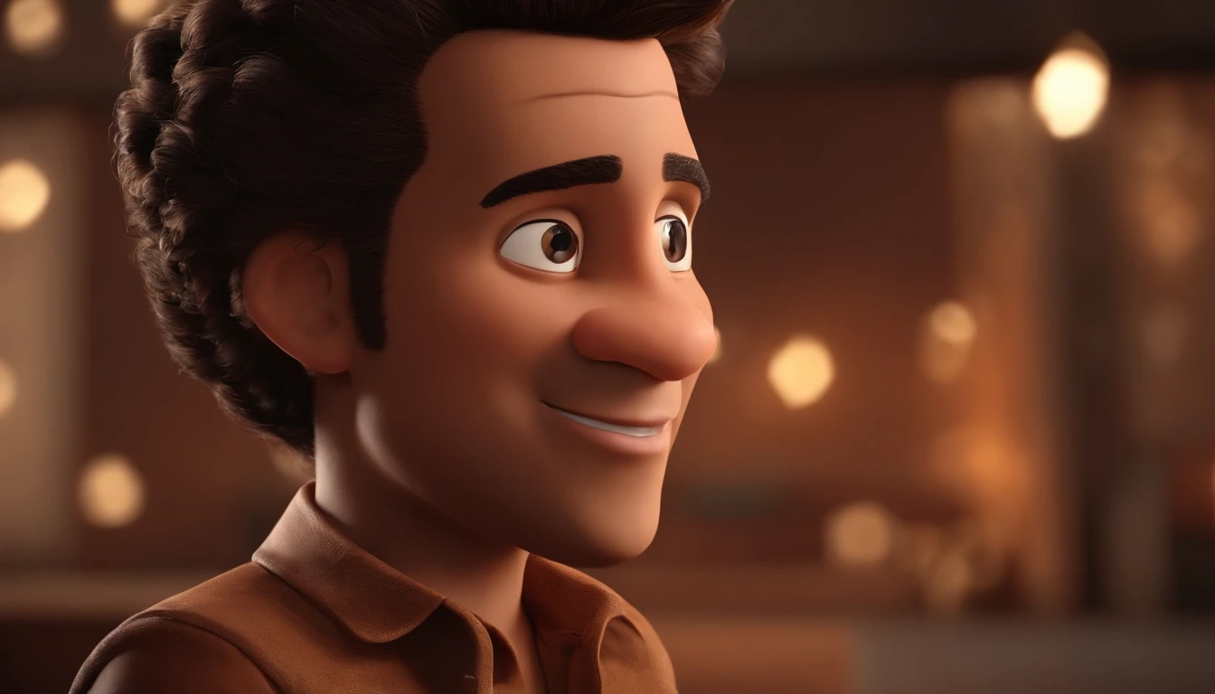 personagem dos desenhos animados de um homem com cabelos escuros e corte em degrade e uma barba grande estilo lenhador com alguns fios brancos, personagem de 32 anos, animation character, Caractere estilizado, animation style rendering, 3D estilizado, Arnold Maya render, 3 d render stylized, toon render keyshot, Personagem 3D, Personagem 3D, 3d rendering stylized, 3 d character render, personagem de desenho animado, Personagem de close up, Pose de personagem,  (Estilo Pixar) (master part:1.2) (Bokeh) (best quality) (pele detalhada) (textura detalhada) (8k) (argila) (Cinematic lighting) (foco nítido