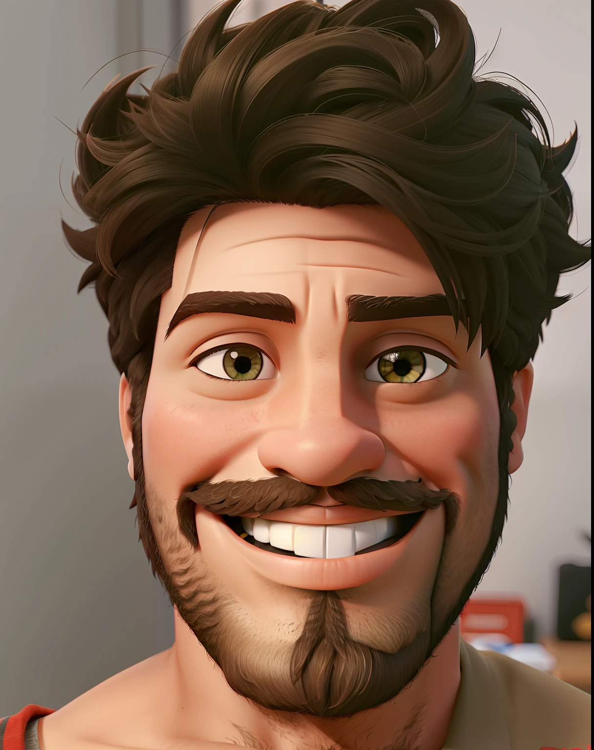 Um homem com barba no estilo puxar em alta qualidade, melhor qualidade