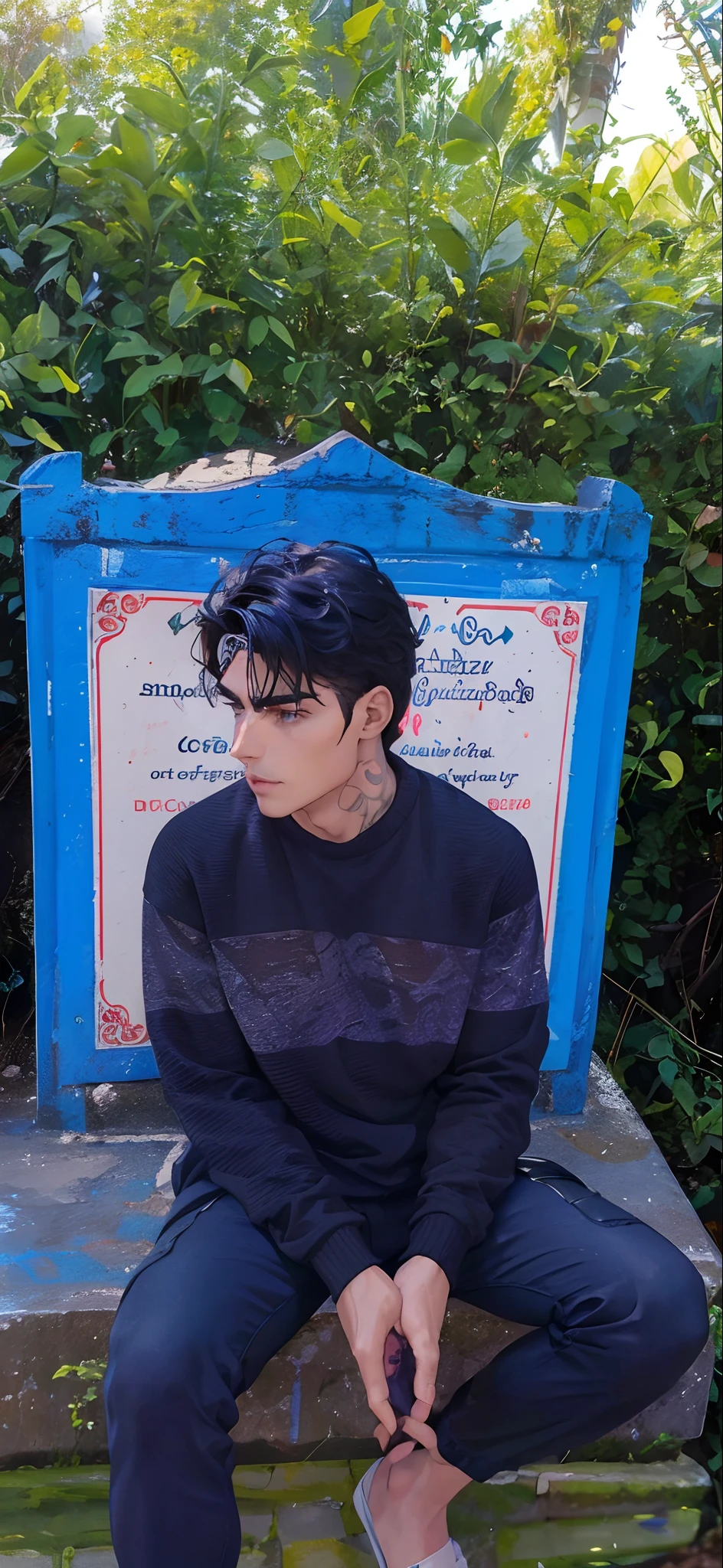 "(La mejor calidad,4k,8k,Altas Resoluciones,obra maestra:1.2),ultra detallado,(realista,fotorrealista,fotorrealista:1.37), Manhwa Art European 25 years old man, piel de marfil, Cabello desordenado cabello negro azabache, penetrantes ojos, Iris gris, Llevar abrigo negro, Torzo desnudo, cuerpo musculoso, cuerpo Atletico, razor-sharp jawline, mirada penetrante, Cold and mysterious character, cuerpo completo, cuerpo Atletico, 8k, Detailed features, muy guapo, Dreamy look on his face, bright illumination, fondo borroso, tatuajes sexys por el cuerpo