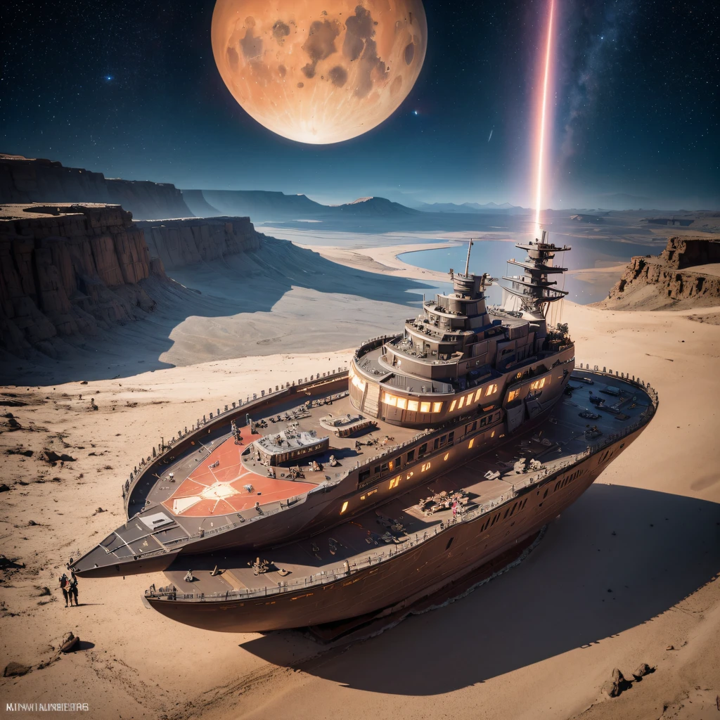 The Great Rift Valley region of the Mo River alluvial plain of Mars,Rock Sugar Onyx Nuclear Power Command Gunship Platinum Cruiser Taxue Red Marble Glow Gunboat Space Station 1:3 Models,mid day,Cyberpunk art of a,Rembrandt light,Detail portrayal,macro shot,surface reflection,high definition detail,Dingdall effect,Light and shadow intensification,The light shines,particle fx,3D modeling,Surface reflected light,detail-rich,Onyx crewneck gunboat