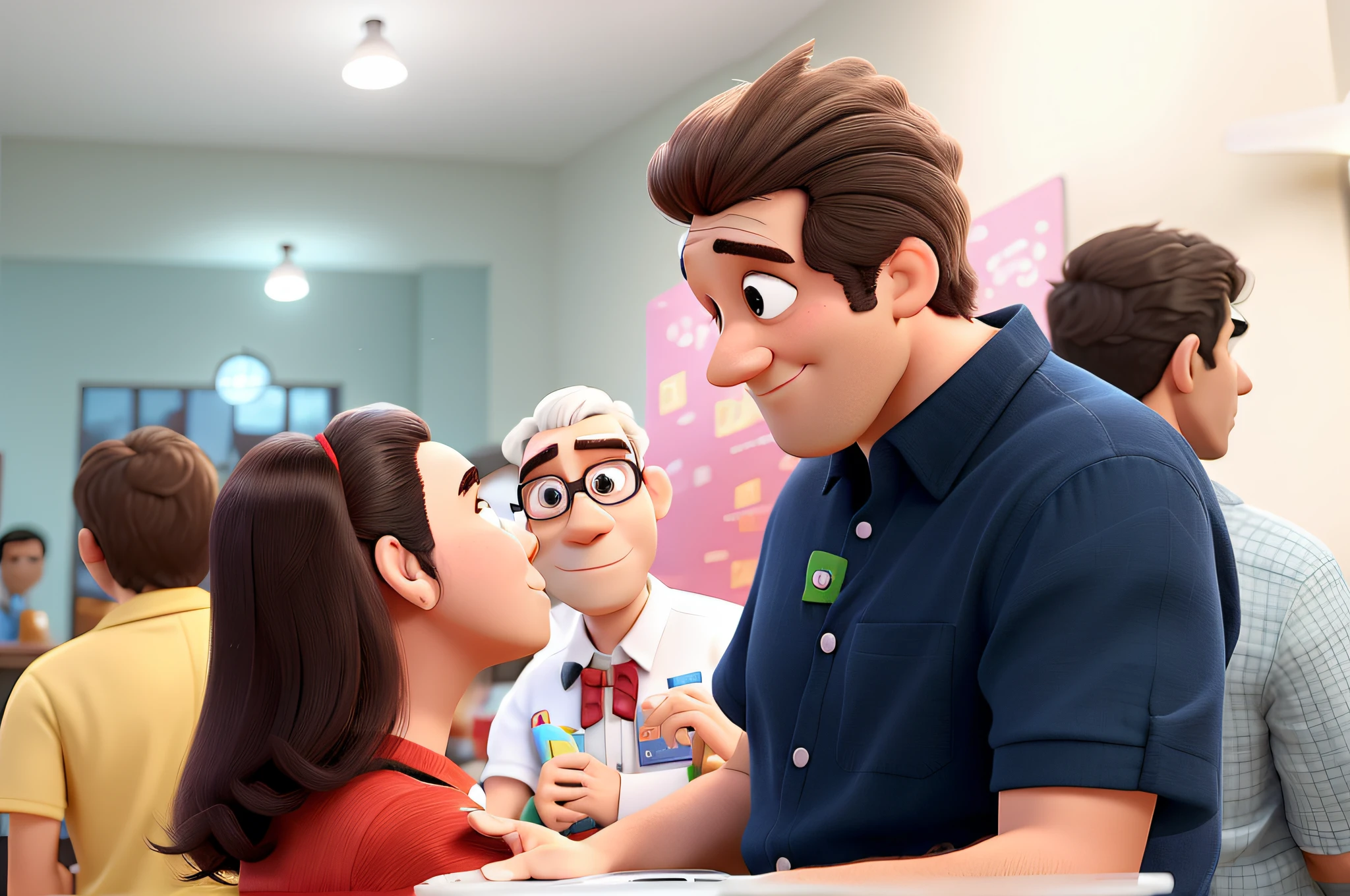 Um homem estilo pixar, alta qualidade, melhor qualidade