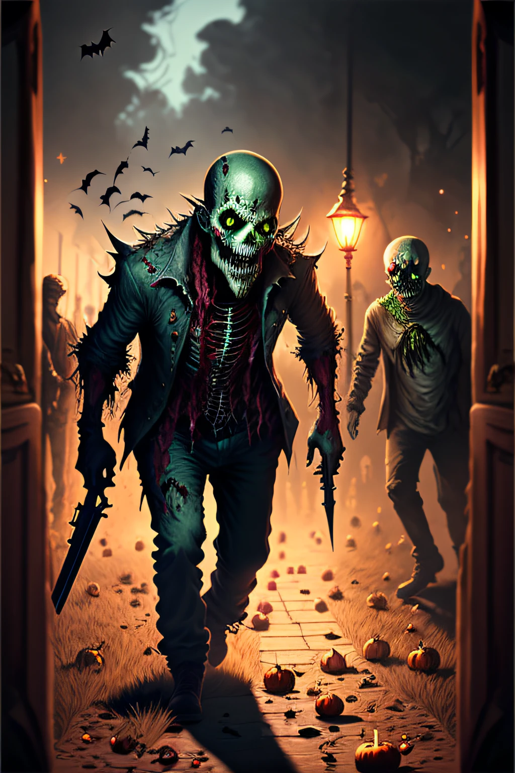 A realistic zombie attack, for halloween