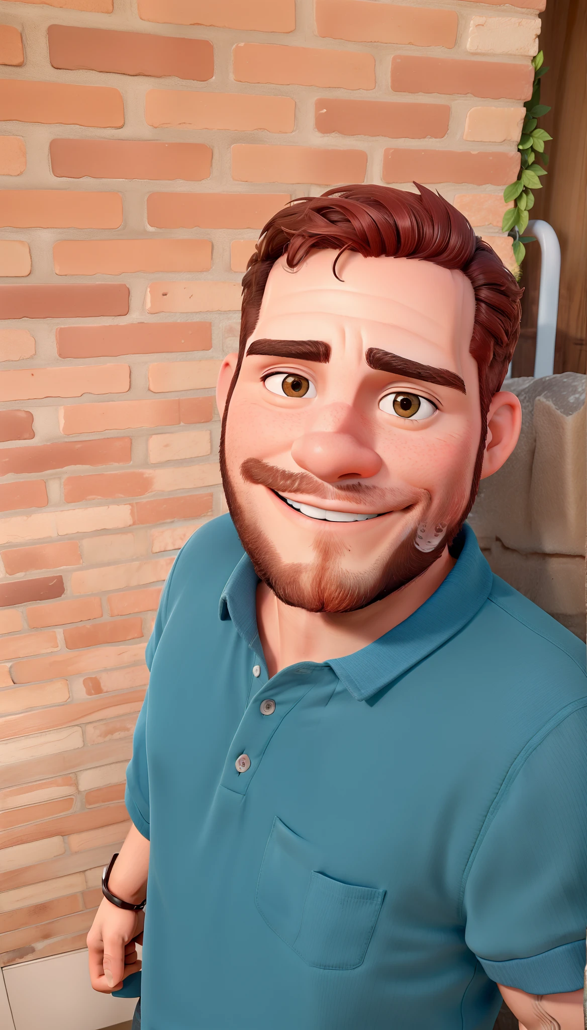 Um homem moreno, barba rala, sorridente, alta qualidade, melhor qualidade