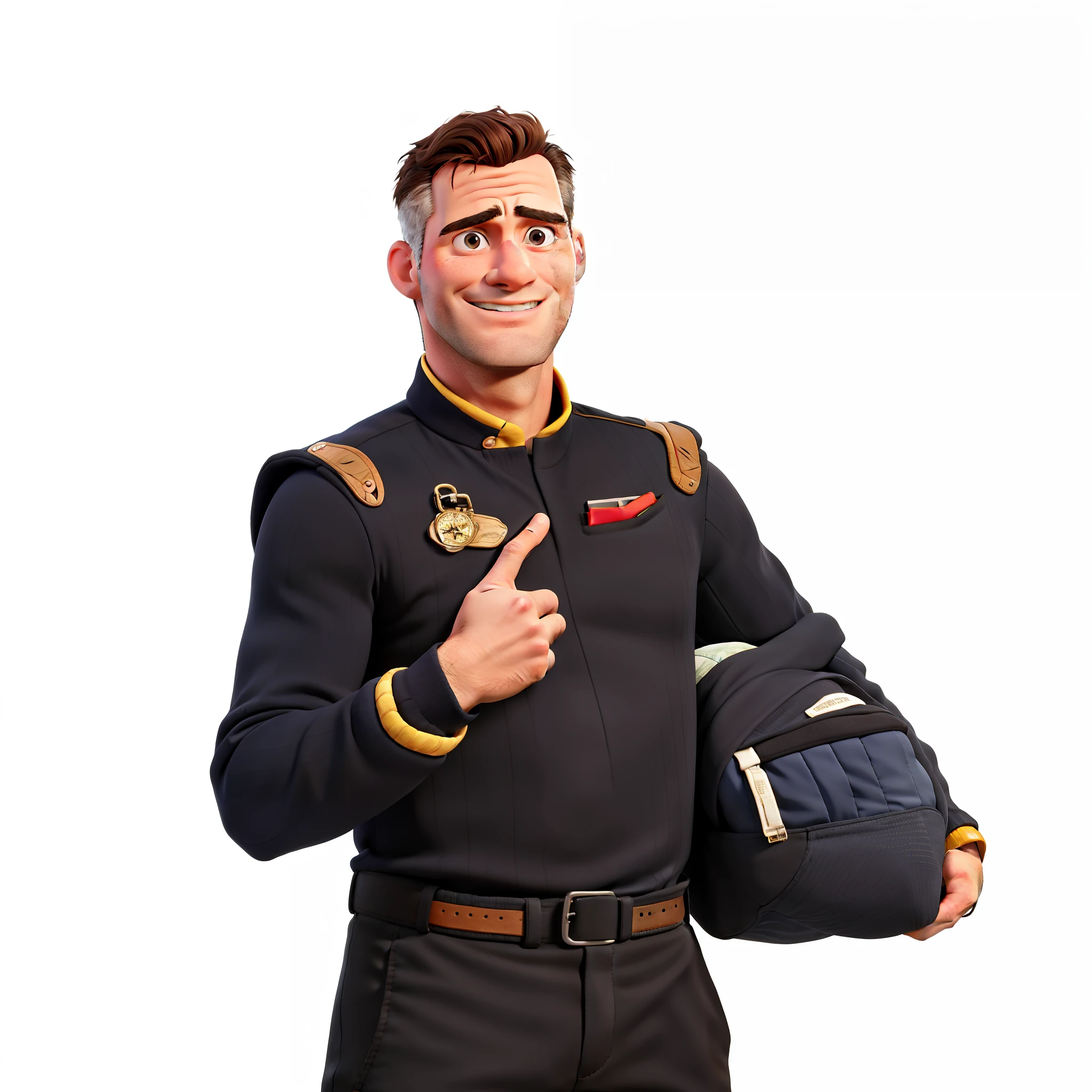 A handsome father man, tight clothes
