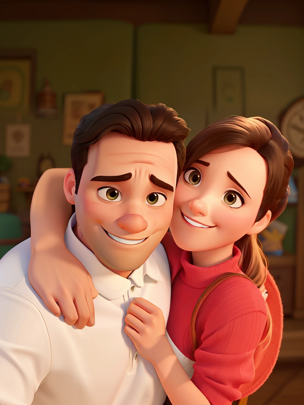Mulher e homem estilo Disney pixar ,alta qualidade,melhor qualidade