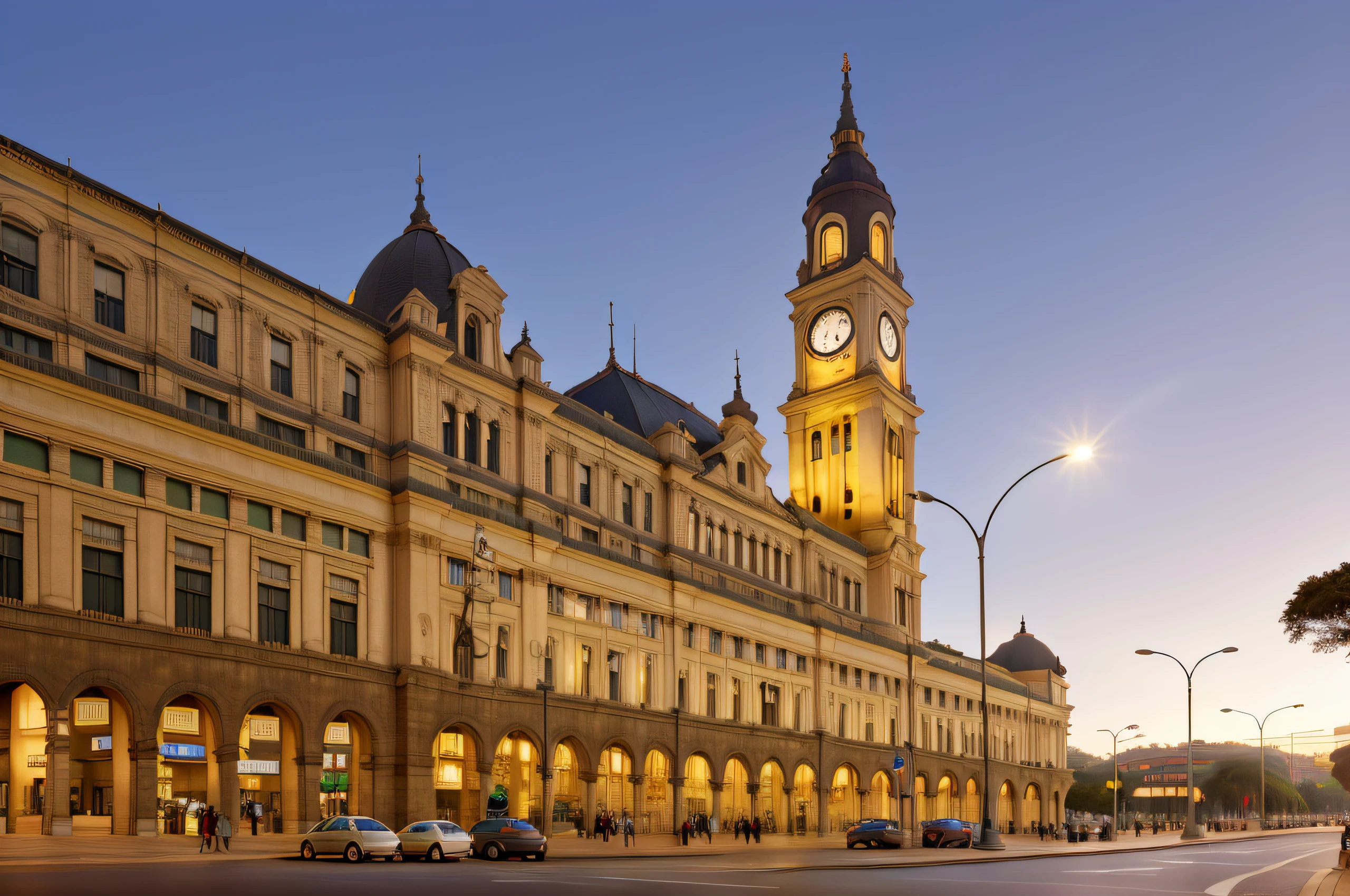 Luz Station in Sao Paulo, estilo disney pixar, alta qualidade, melhor qualidade