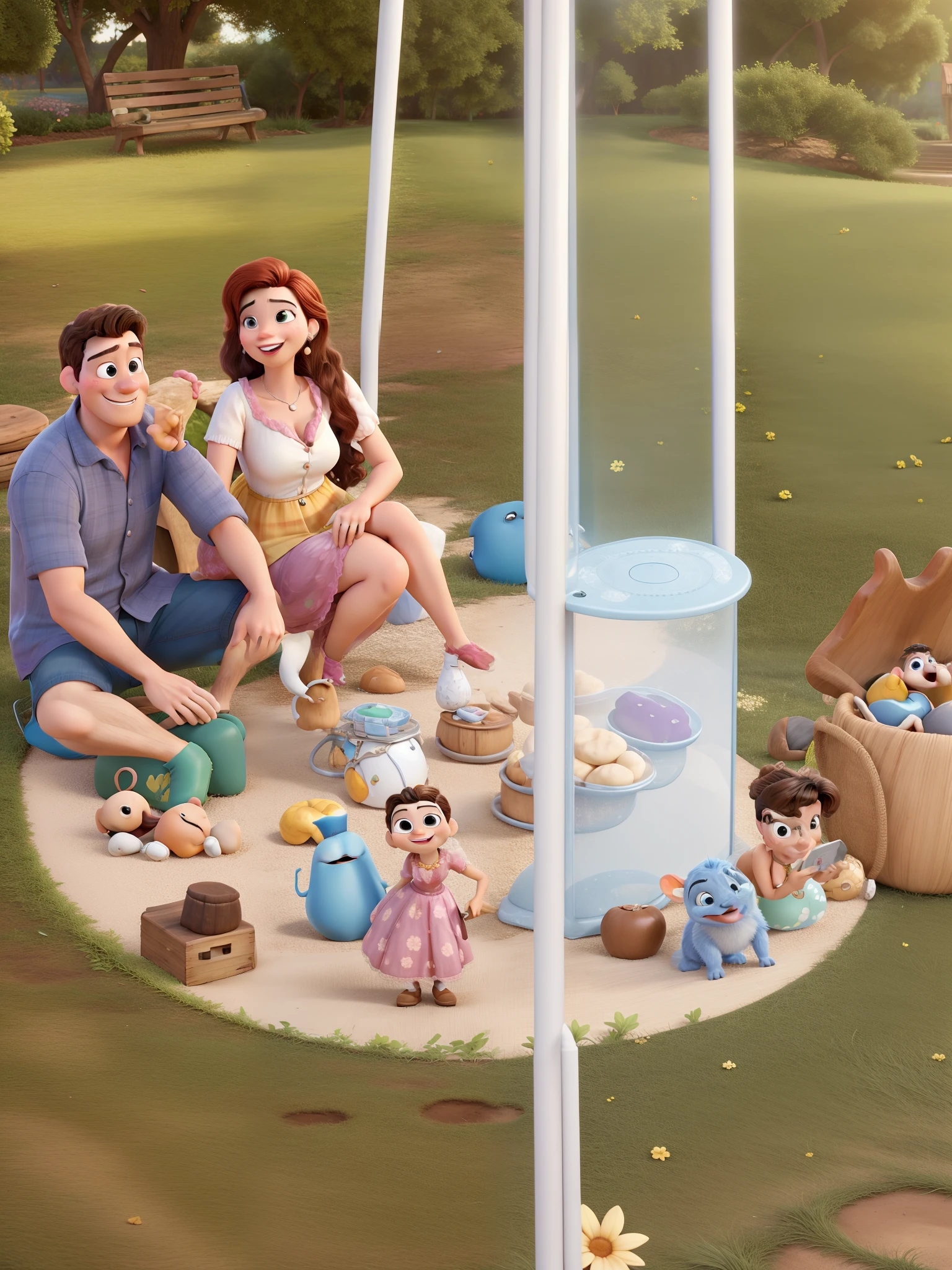 Casal estilo imagem pixar disney, romance