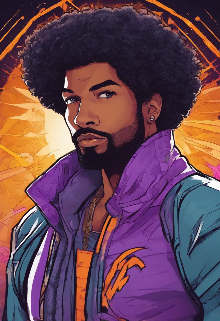 Luiz Henrique, moreno, cabelo preto curto estilo low fade e barba rente, rosto oval arredondado e maxilar marcado, 35-year-old appearance wearing dark grey sweatshirt with LuizTonon writing in purple and white outline, fones de ouvido branco com luzes rgb, neon lighting background