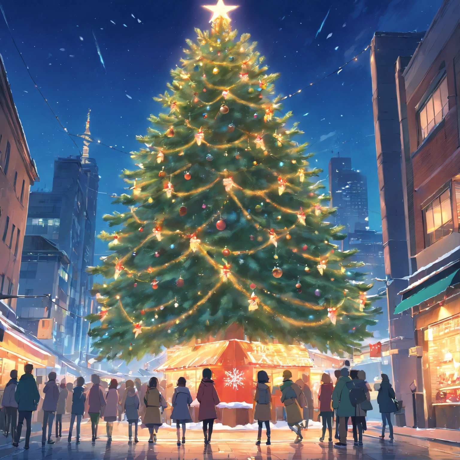 Christmas、Urban area、Big Christmas Tree、Winters、natta、
