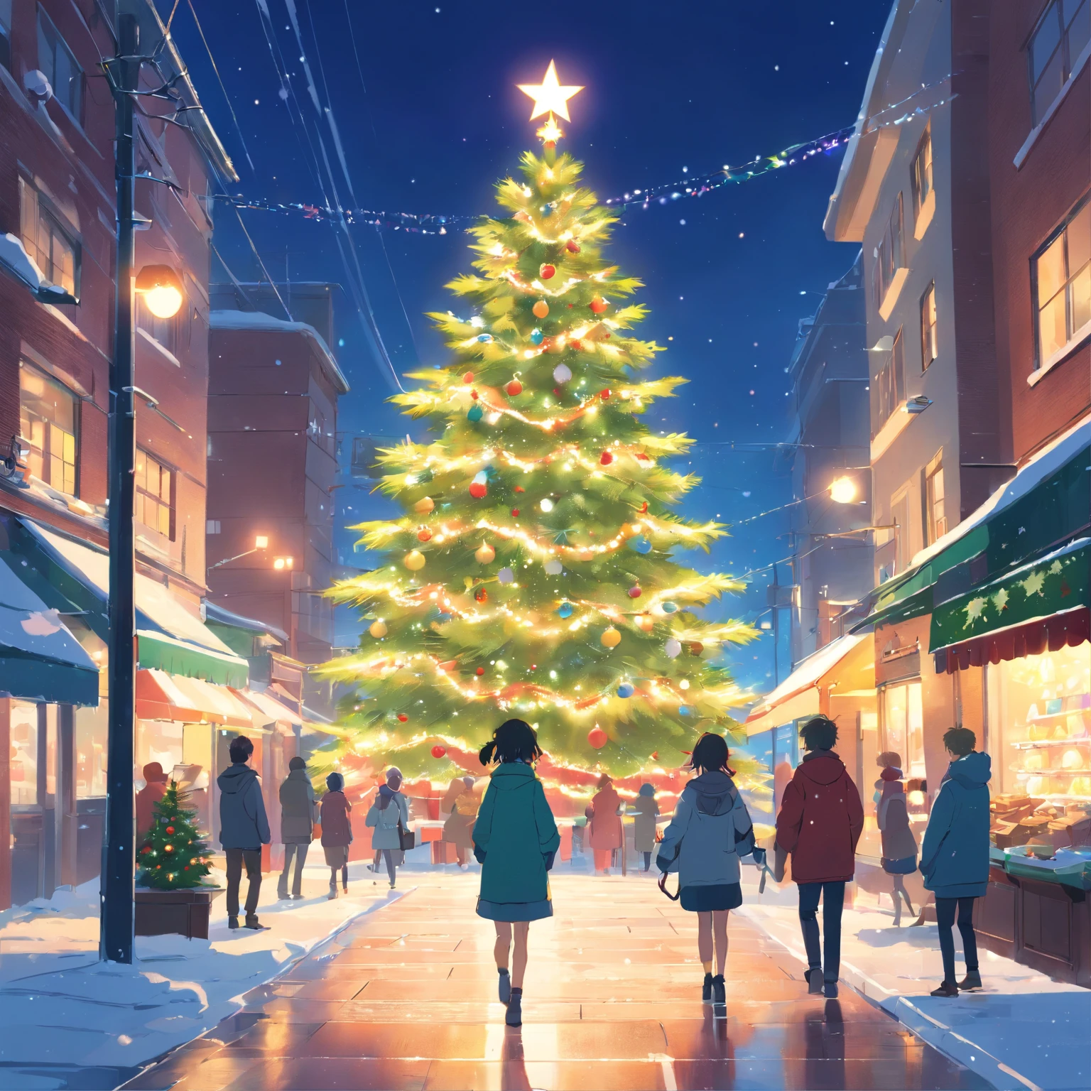 Christmas、Urban area、Big Christmas Tree、Winters、natta、