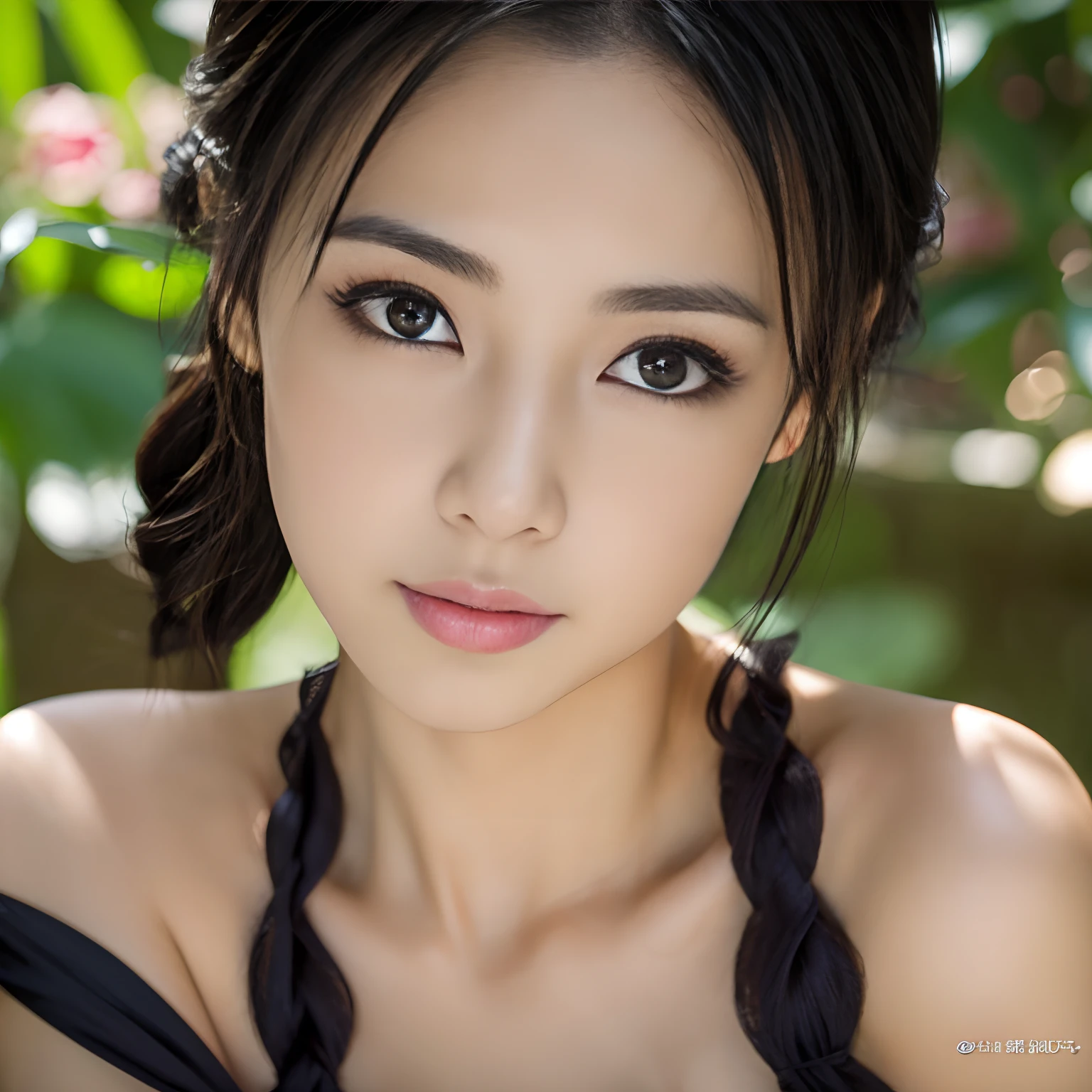 masutepiece, Best Quality, Ultra-detailed, finely detail, hight resolution, Perfect dynamic composition, Beautiful detailed eyes, maikurobikini,A dark-haired,Longhaire, huge tit, Natural Color Lip, sexy pose,Beautuful Women,full bodyesbian