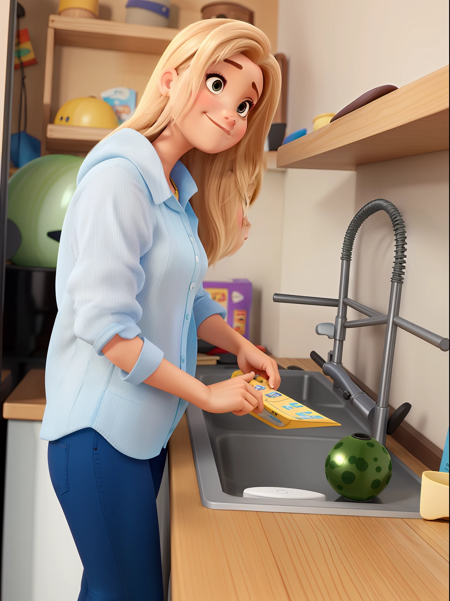 Uma mulher estilo pixar, alta qualidade, melhor qualidade