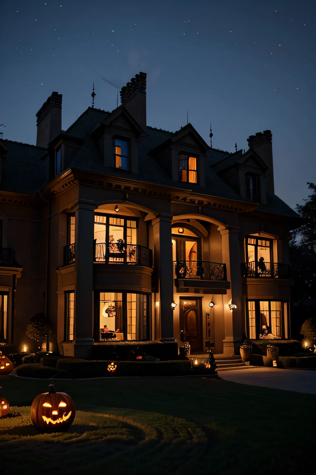 Luxury home with Halloween décor
