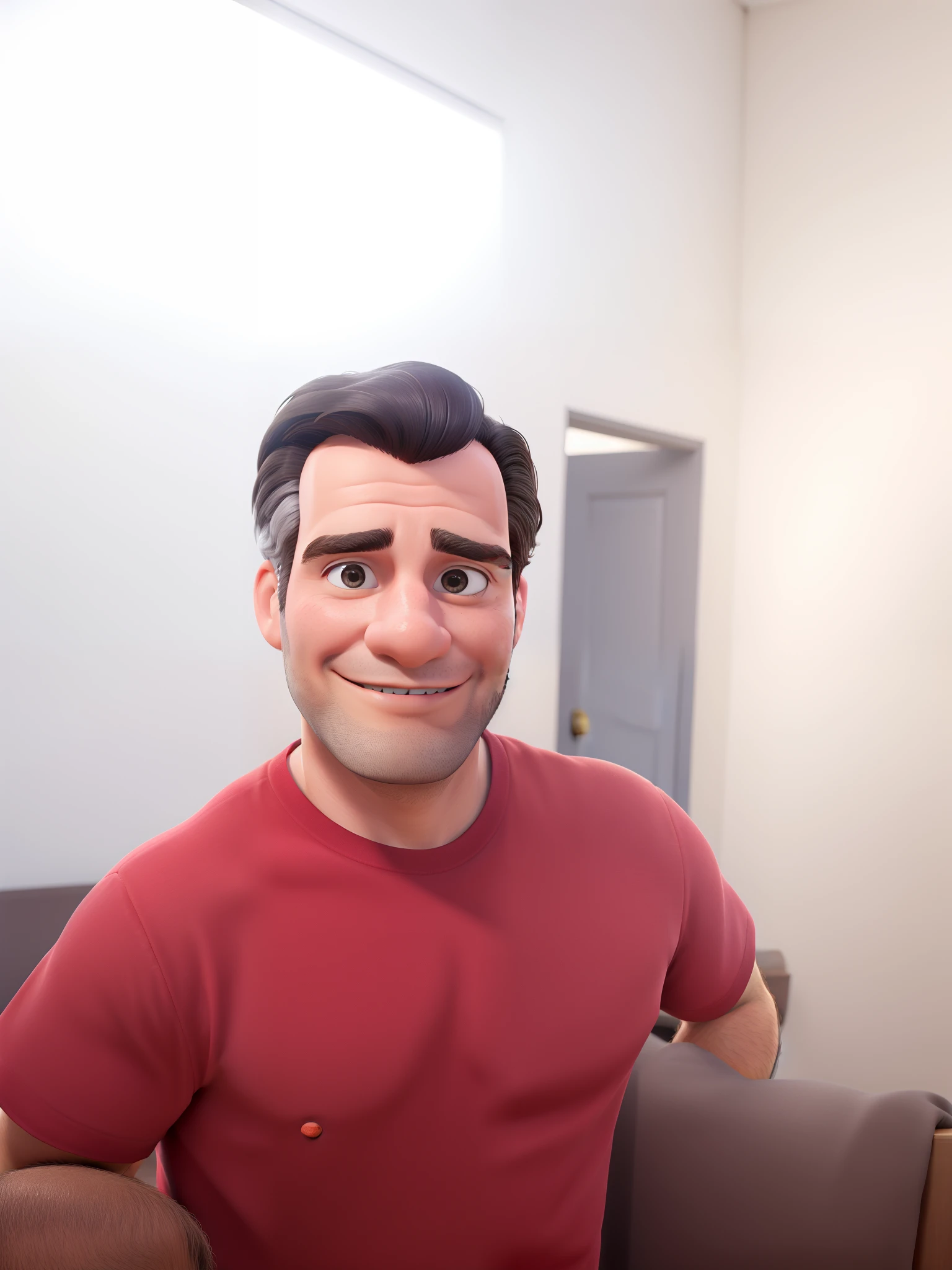 Obra-prima, de melhor qualidade, homem 40 anos cabelo preto feliz