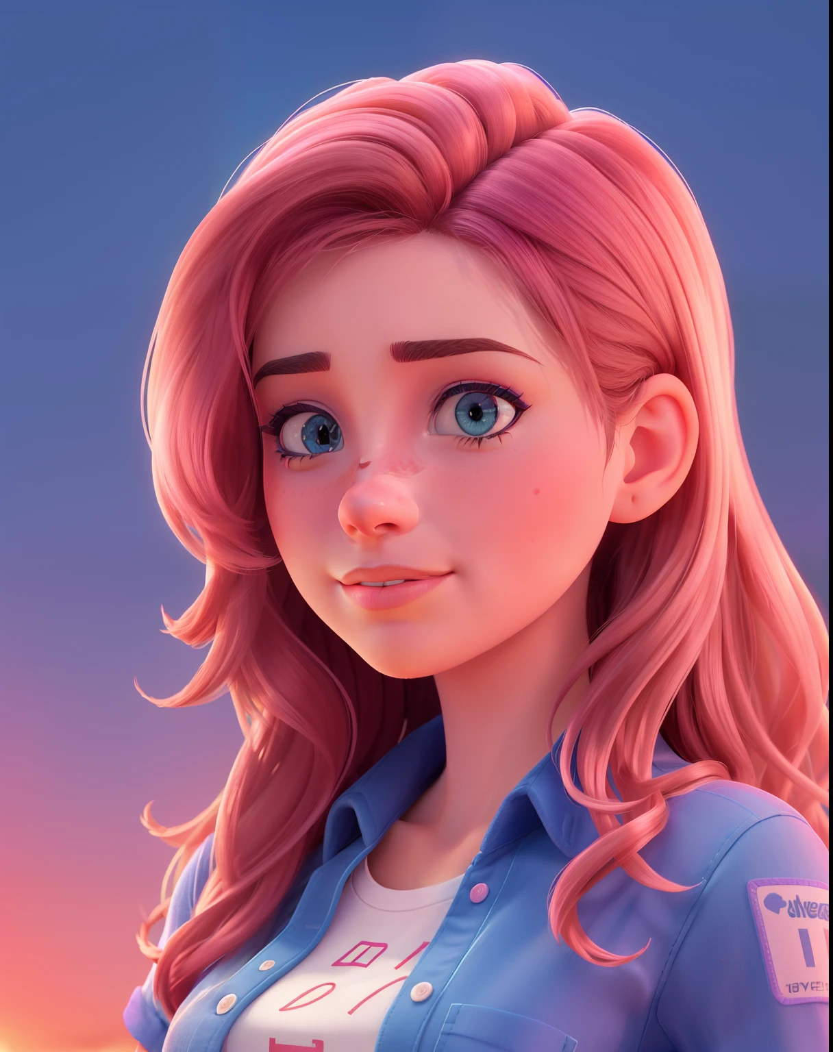 1girl, tema colorido, Synthwave Sky,(best quality, alta qualidade, high resolution), Realistic, ultra-detalhado, highly detailed face features, absurdos, realistic lighting and reflections, highly detailed face features, see through shirt, melhor foto,High quality illustration