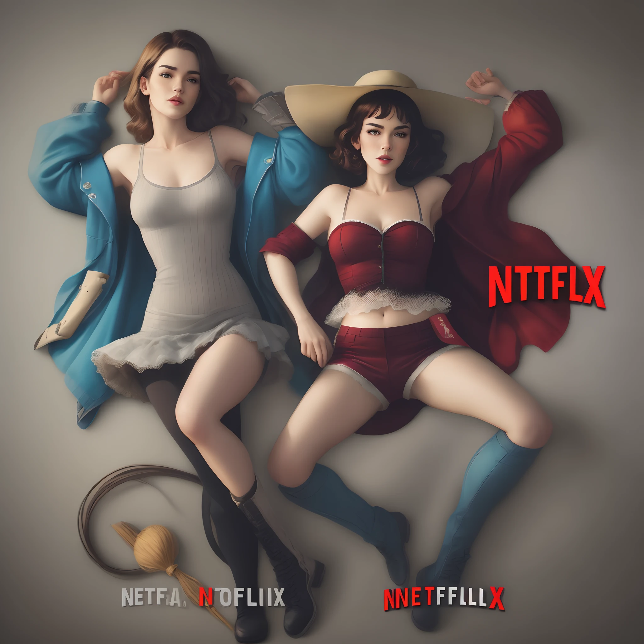 Logo Netflix avec un poing