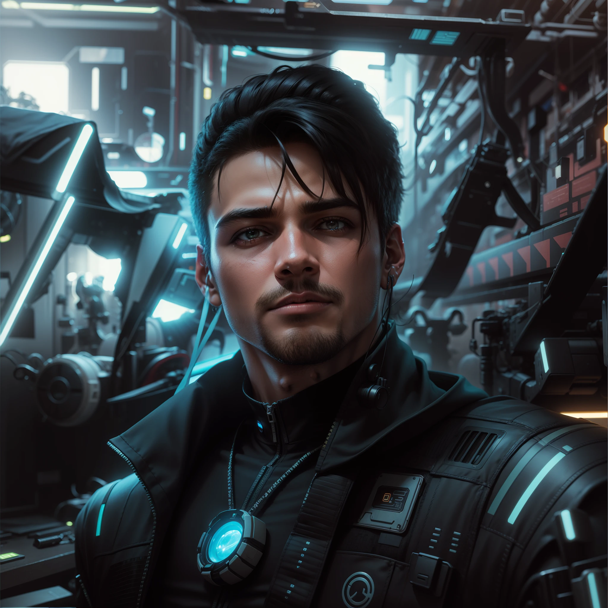 sala, spacecraft, cyberpunk Léo rico Sertanejo