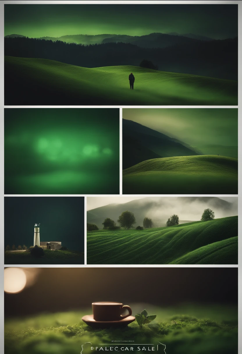 Create an image that talks to the idea of "How to start as a sales person. green palete