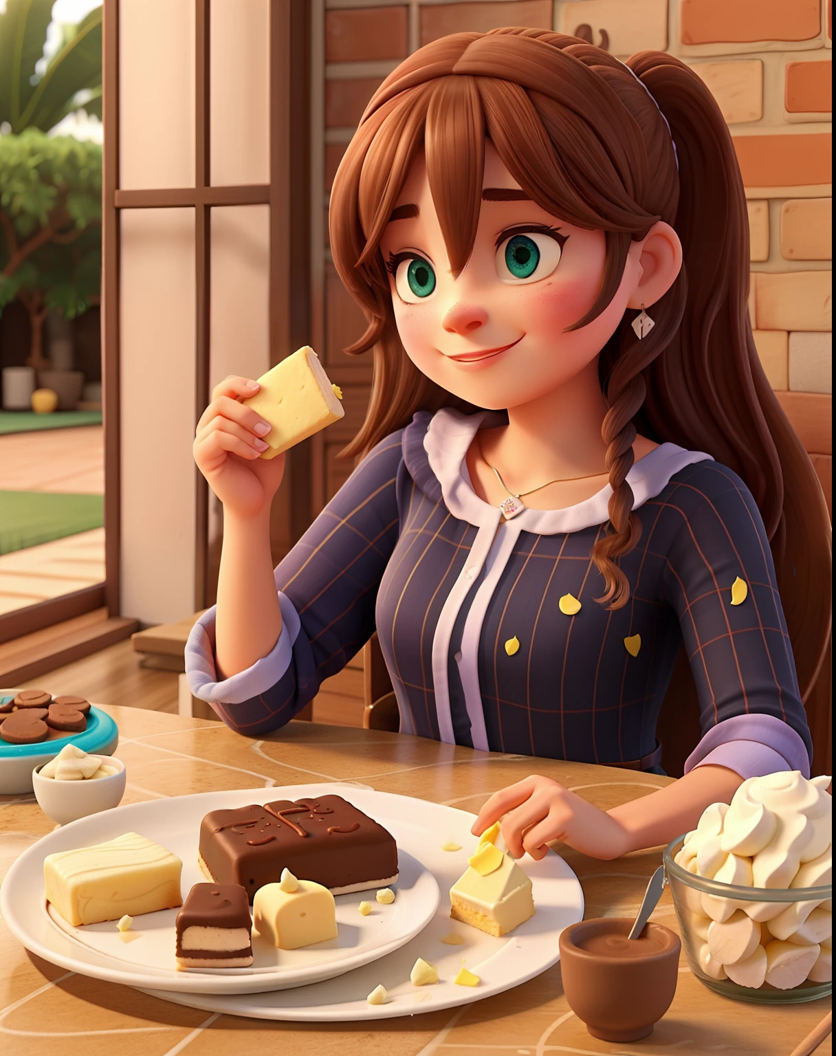 Uma confeitaria fazendo doces